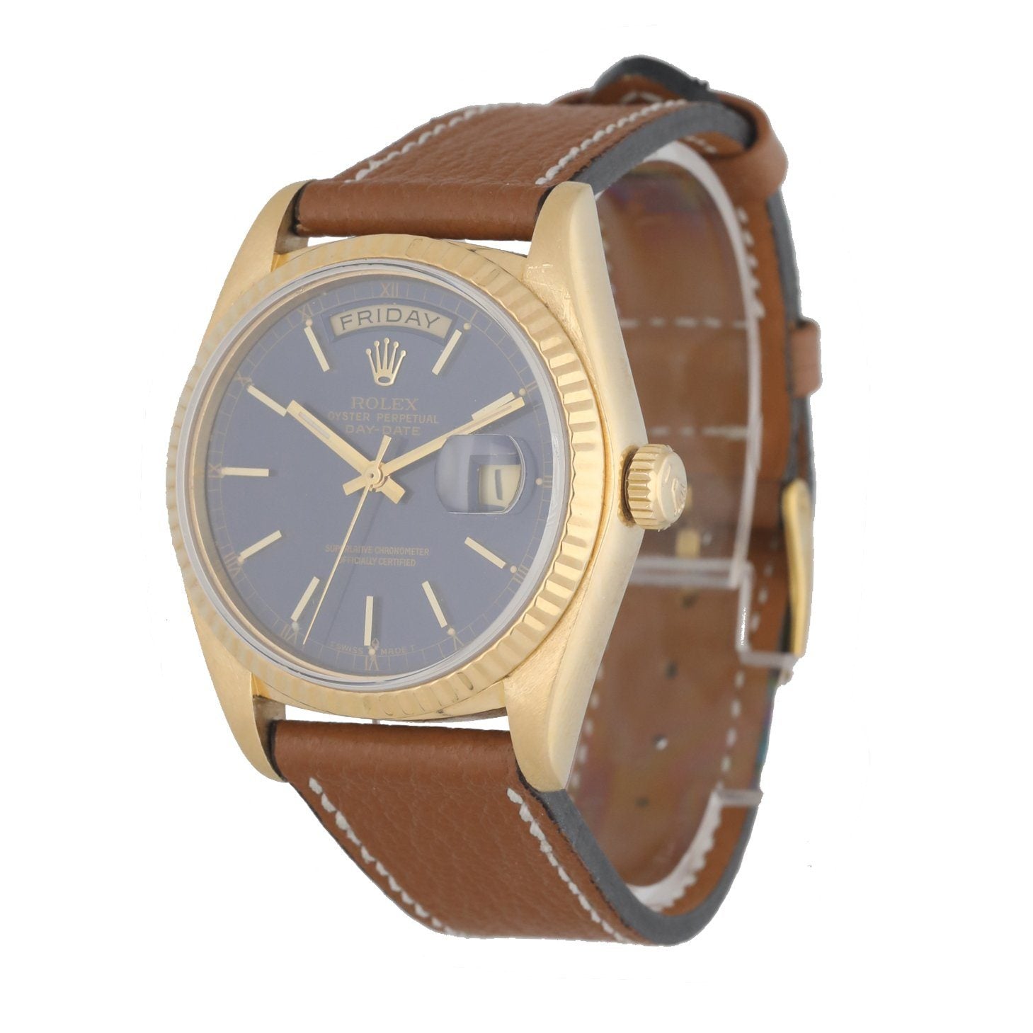 Rolex Day Date 18038 Leather Strap Men s Watch