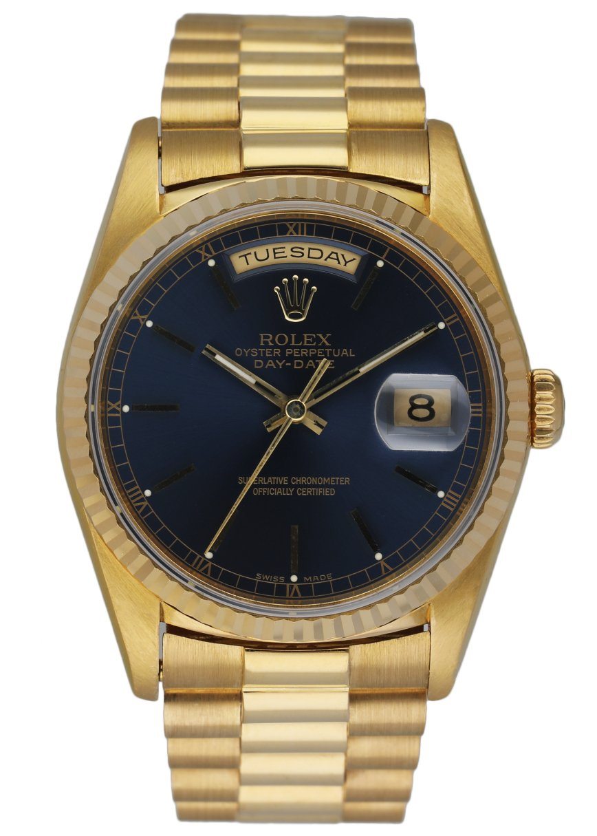 Rolex Day Date President 18238 18k Yellow Gold Men s Watch papers