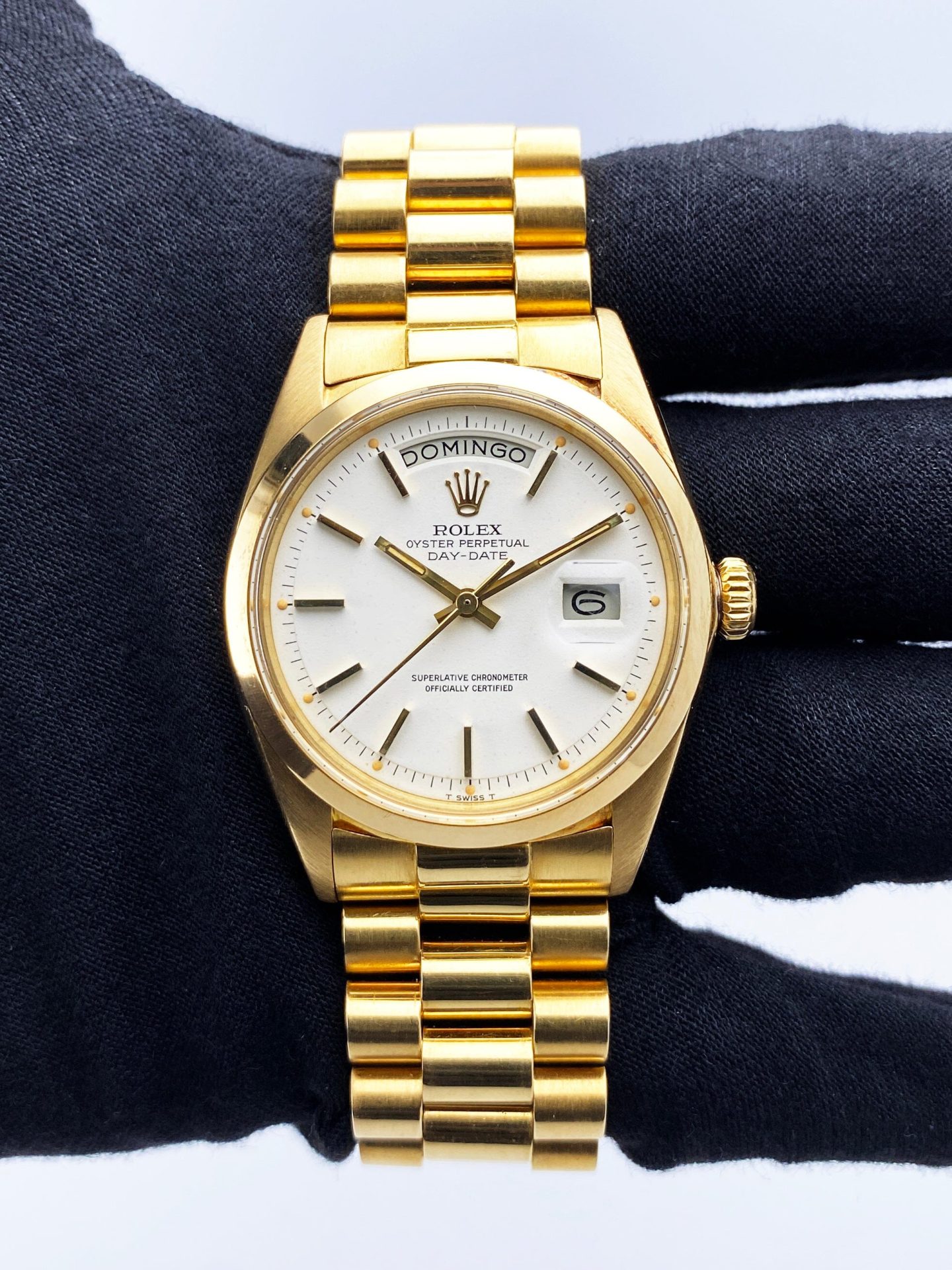 Rolex Day Date 1802 Snow White Dial Mens Watch