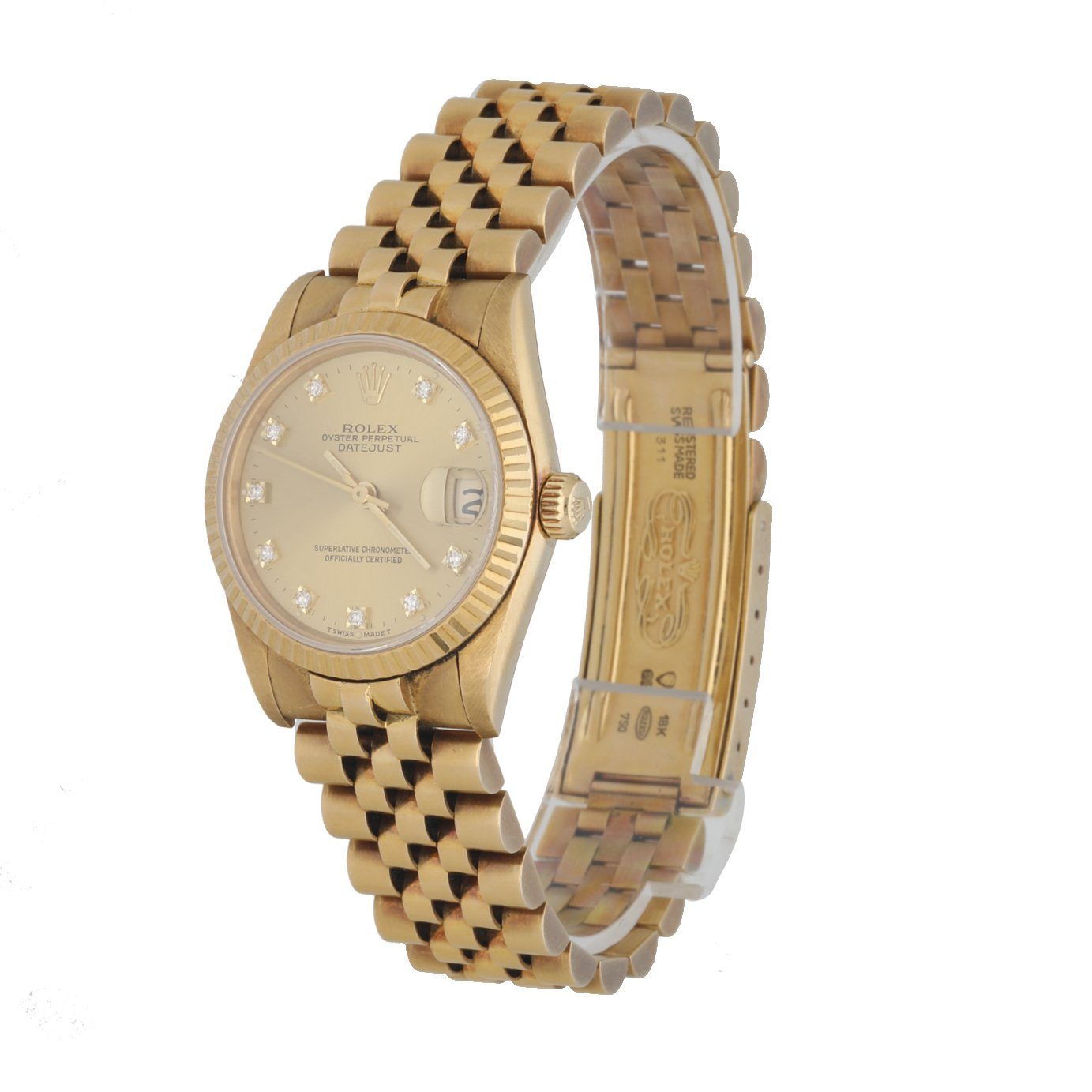 Rolex Datejust 68278 President Diamond Dial Midsize Ladies Watch