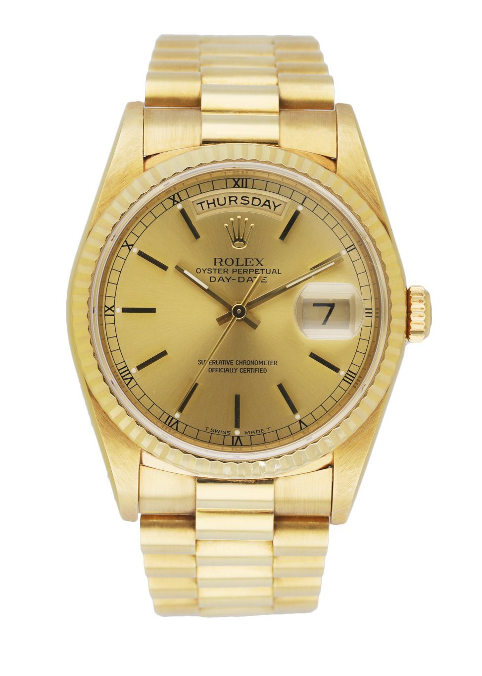 Rolex Day Date President 18238 18k Yellow Gold Men s Watch