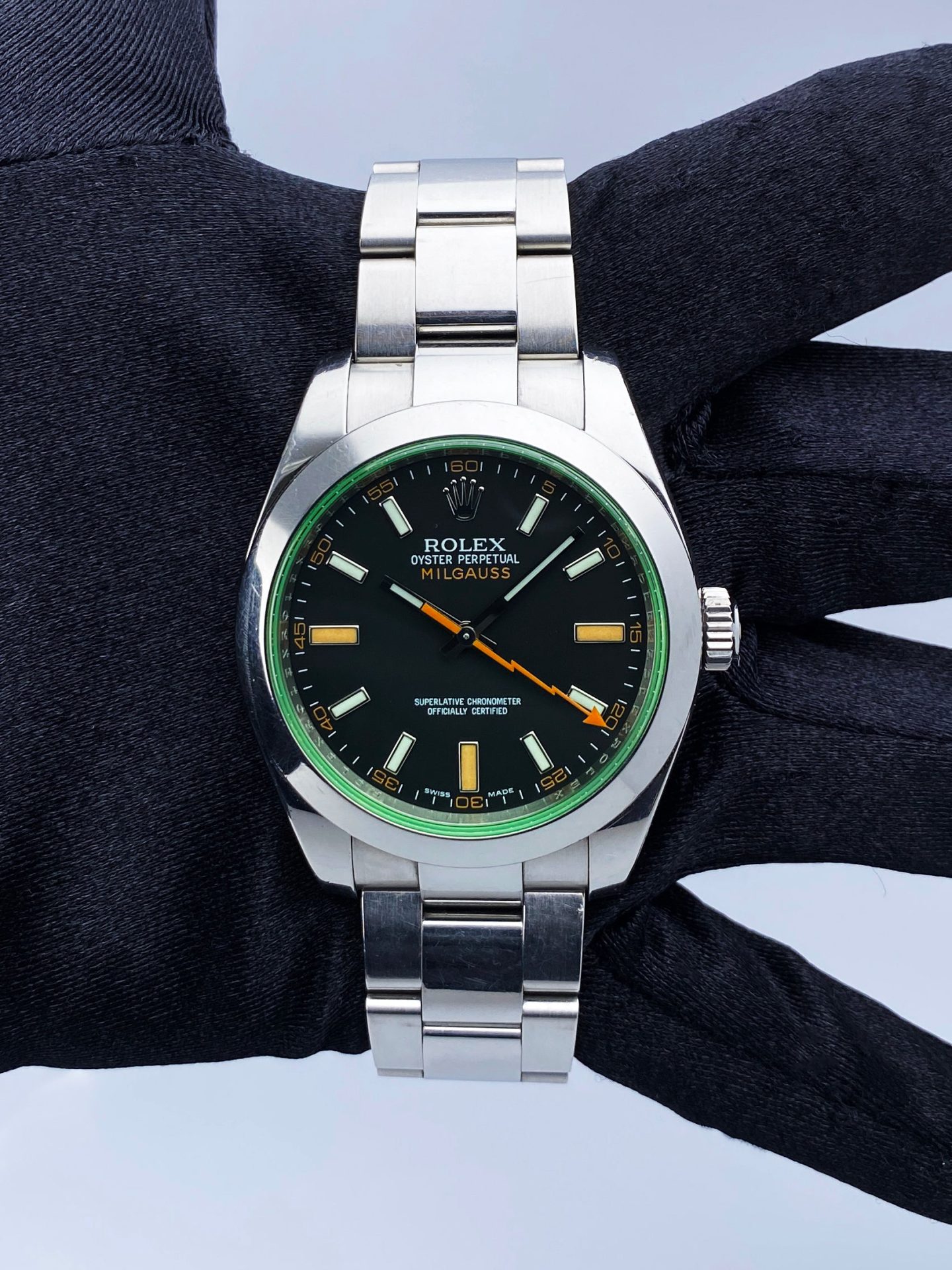 Rolex Milgauss 116400GV Black Dial Mens Watch