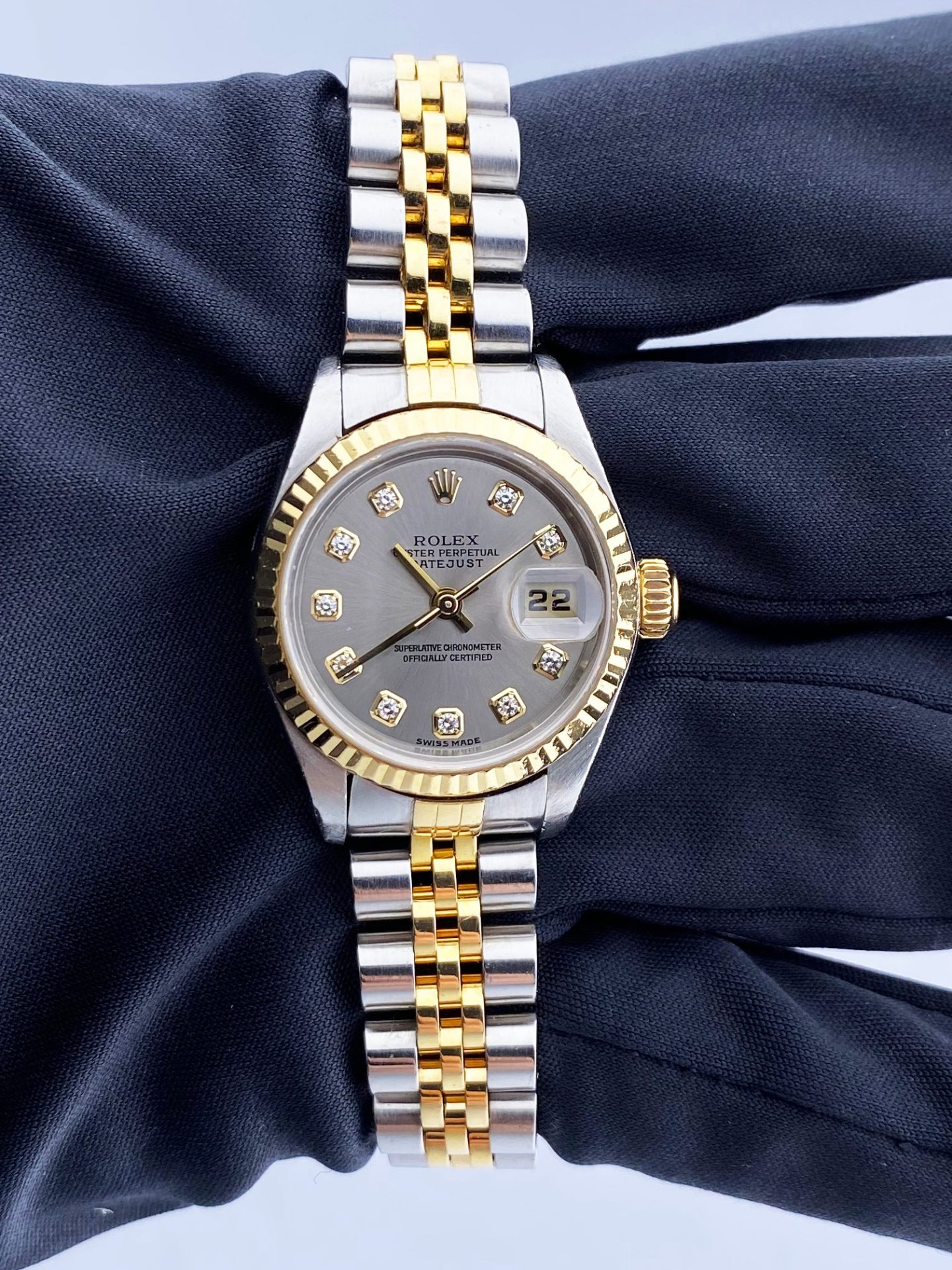 Rolex Datejust 79173 Diamond Silver Dial  Ladies Watch Box   Papers