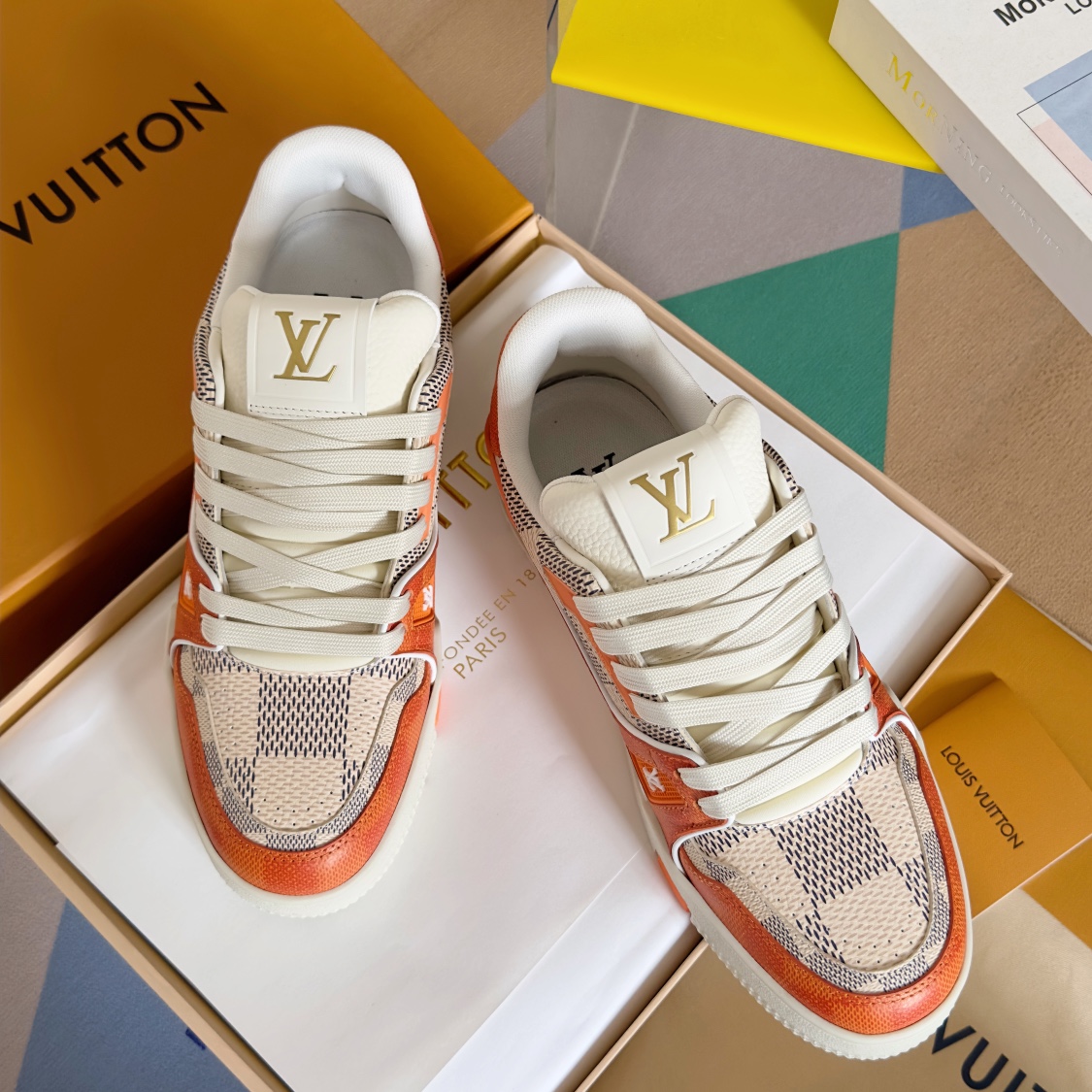 Louis trainer checkered sneaker