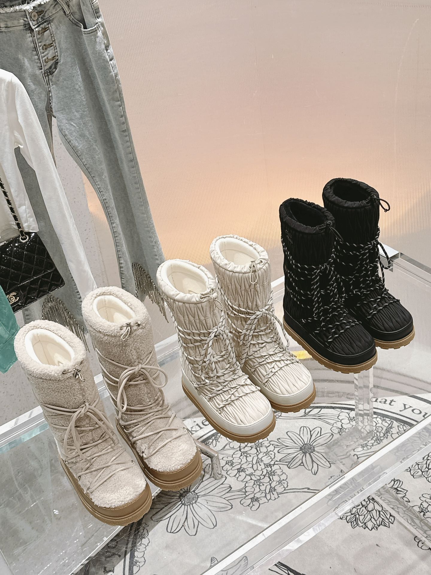 miu-miu snow furry boot