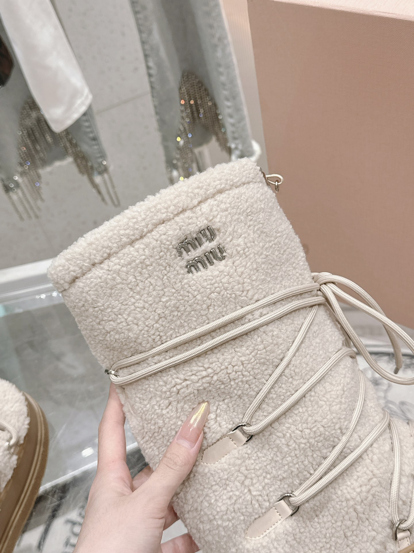 miu-miu snow furry boot