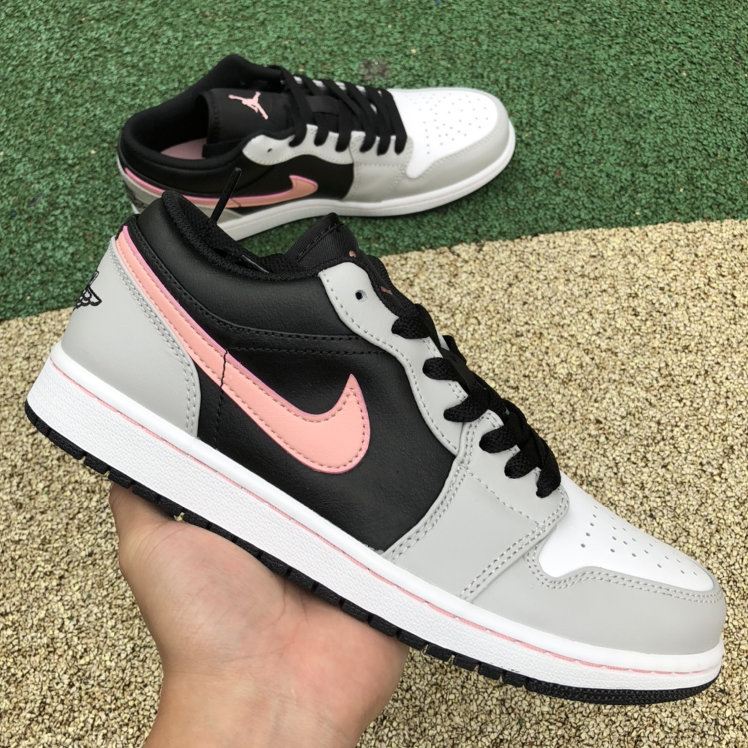 Jordan 1 Low Black Grey Pink 553558-062