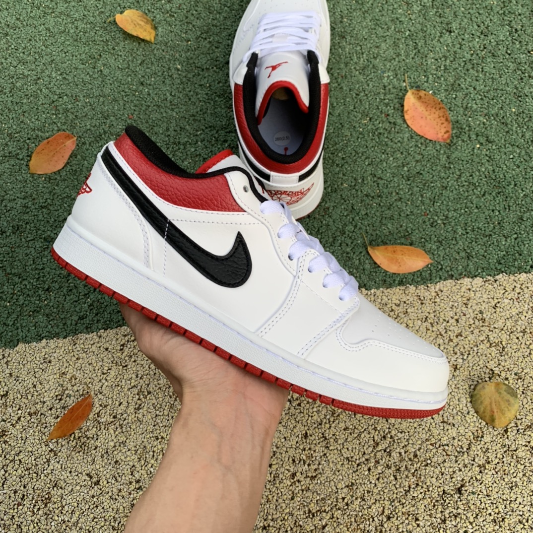 Jordan 1 Low White University Red Black 553558-118