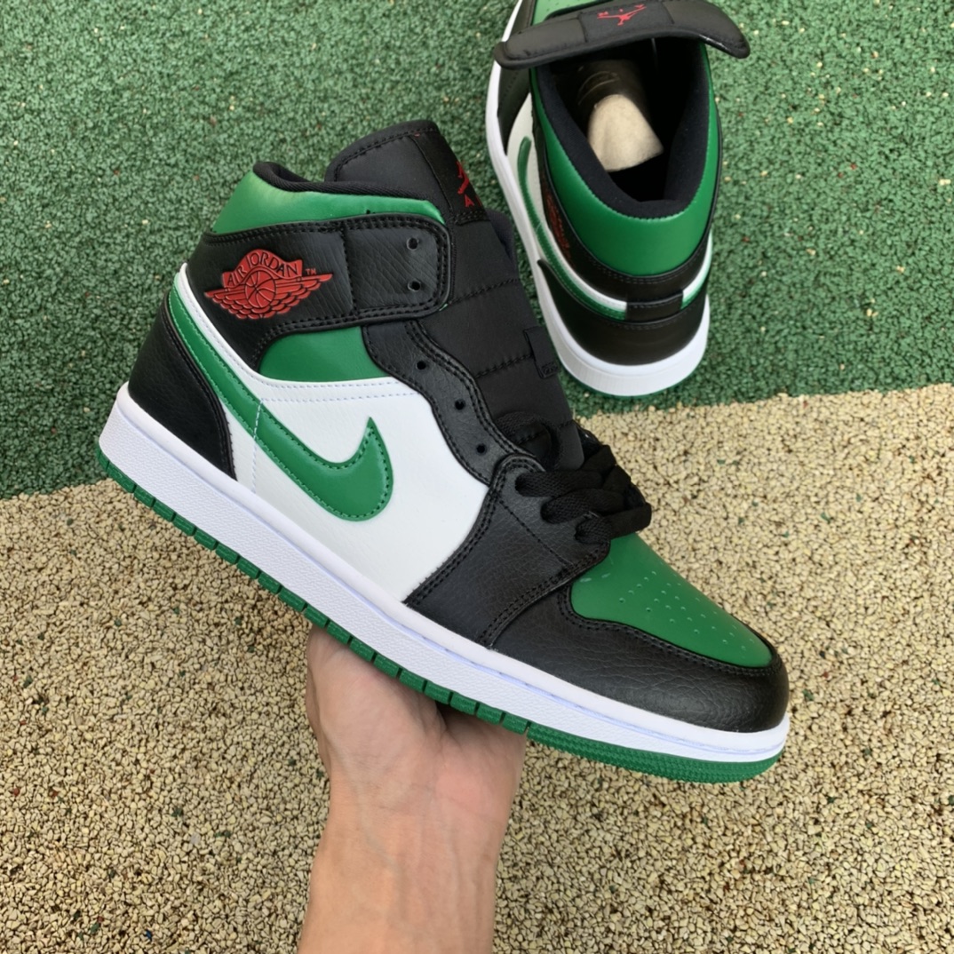 Jordan 1 Mid Green Toe 554724-067