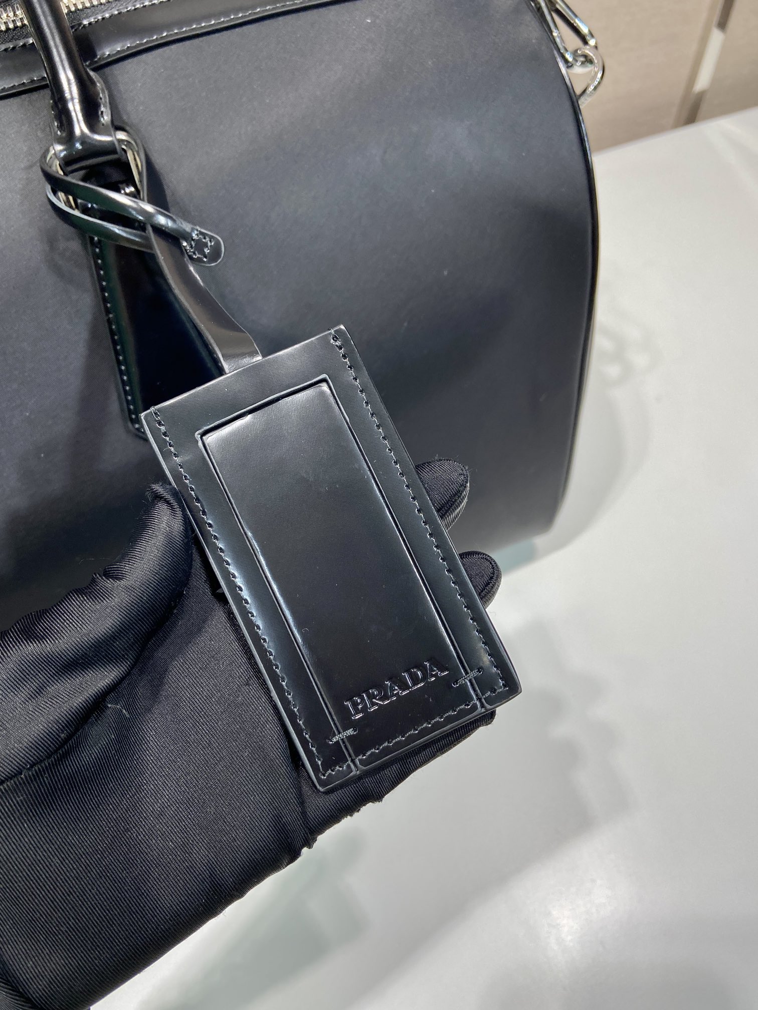 prada nylon fabric Travel bags