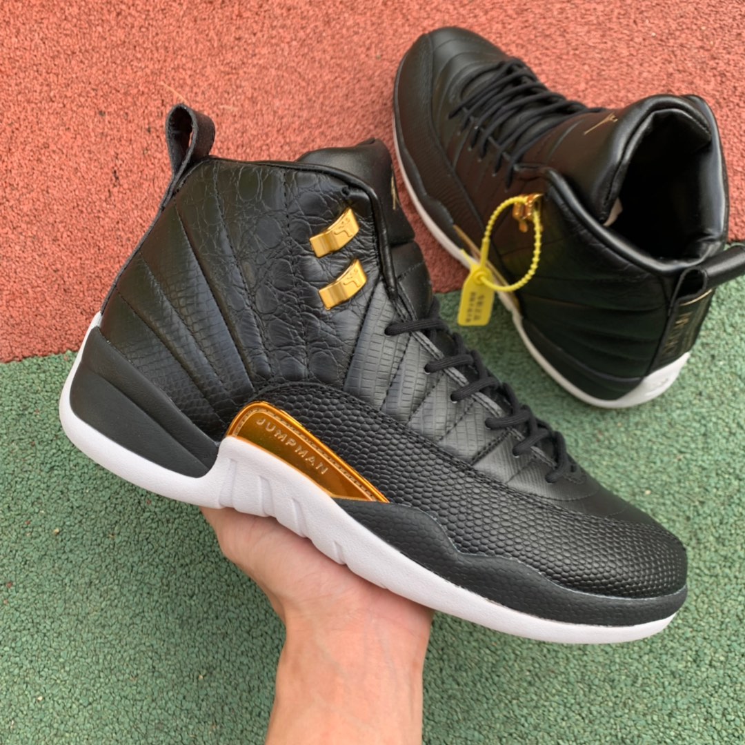 Jordan 12 Retro Black Metallic Gold White AO6068-007