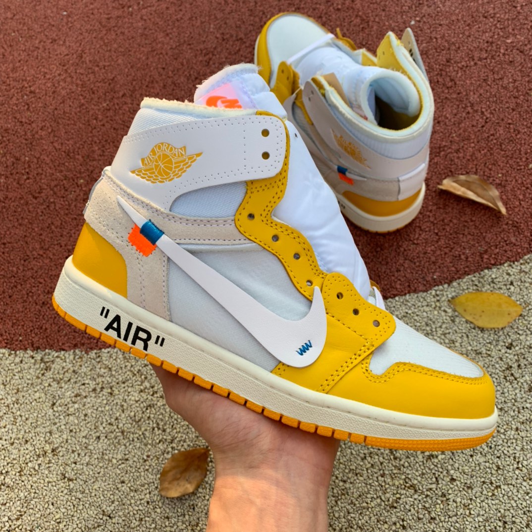 Jordan 1 Retro High Off-White Canary Yellow AQ0818-149