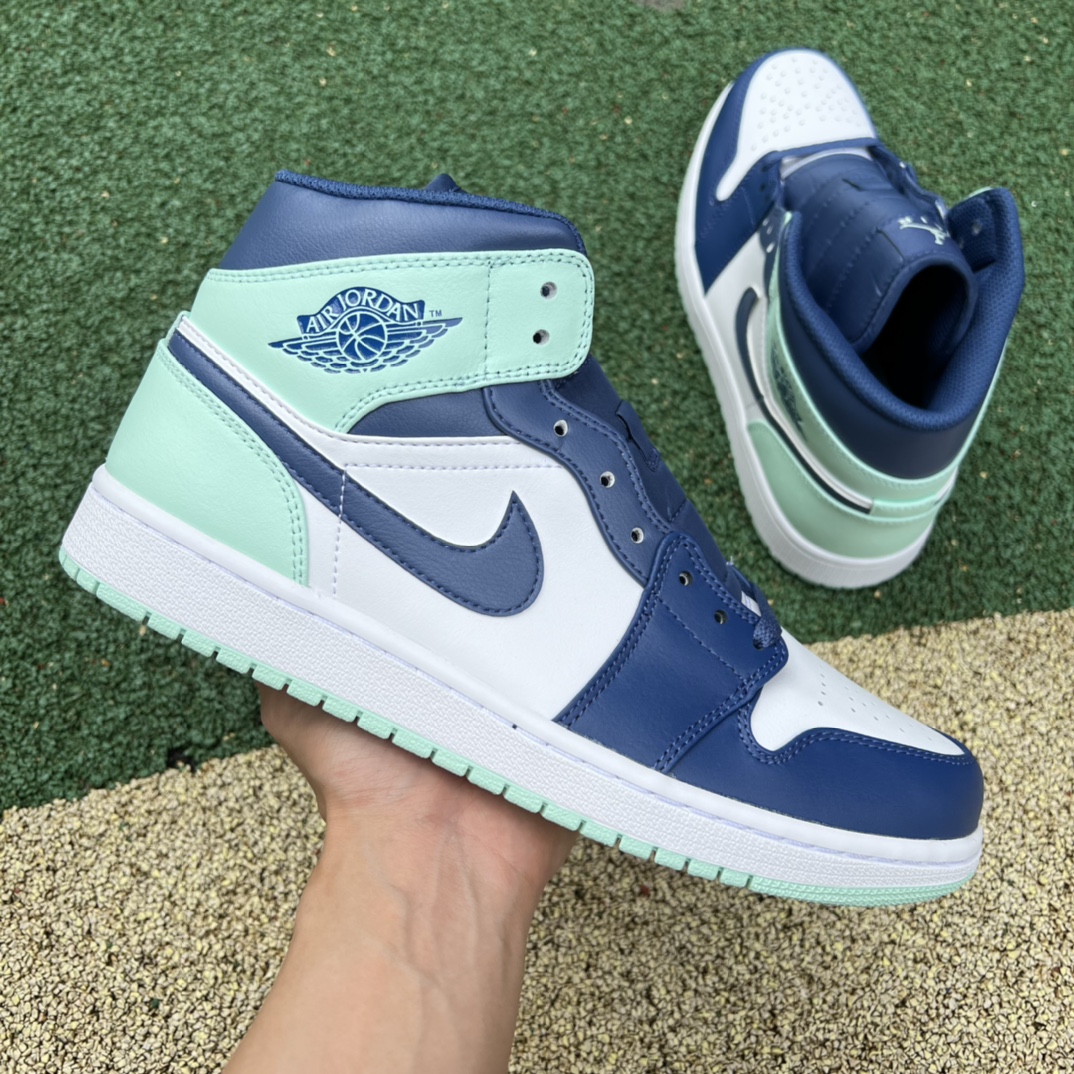 Jordan 1 Mid Mystic Navy Mint Foam 554724-413