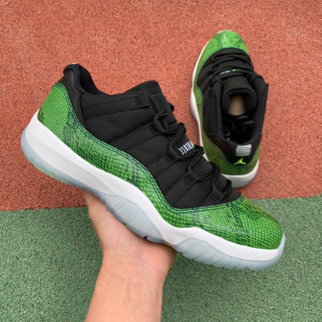 Jordan 11 Retro Low Green Snakeskin 528895-033