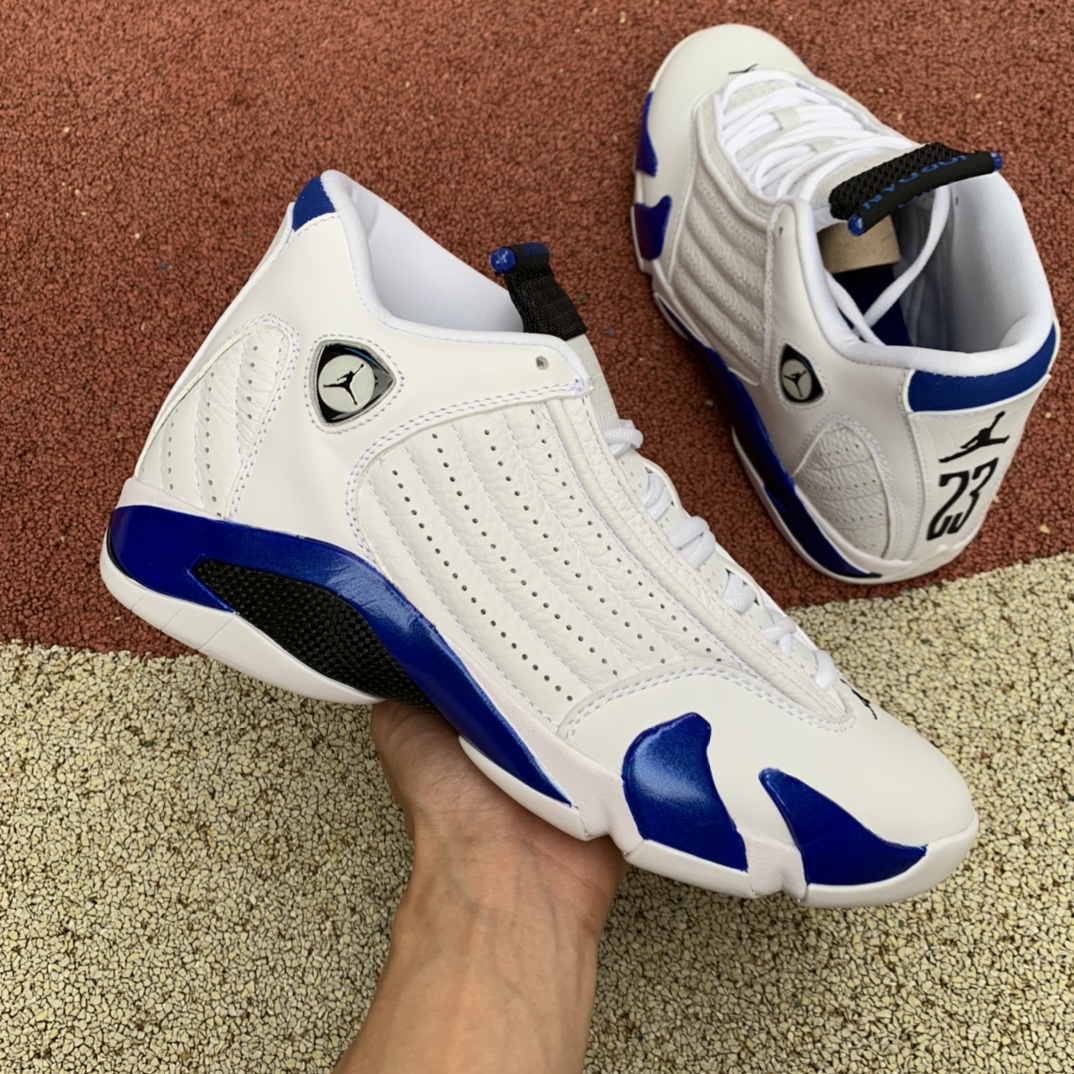 Jordan 14 Retro White Hyper Royal 487471-104