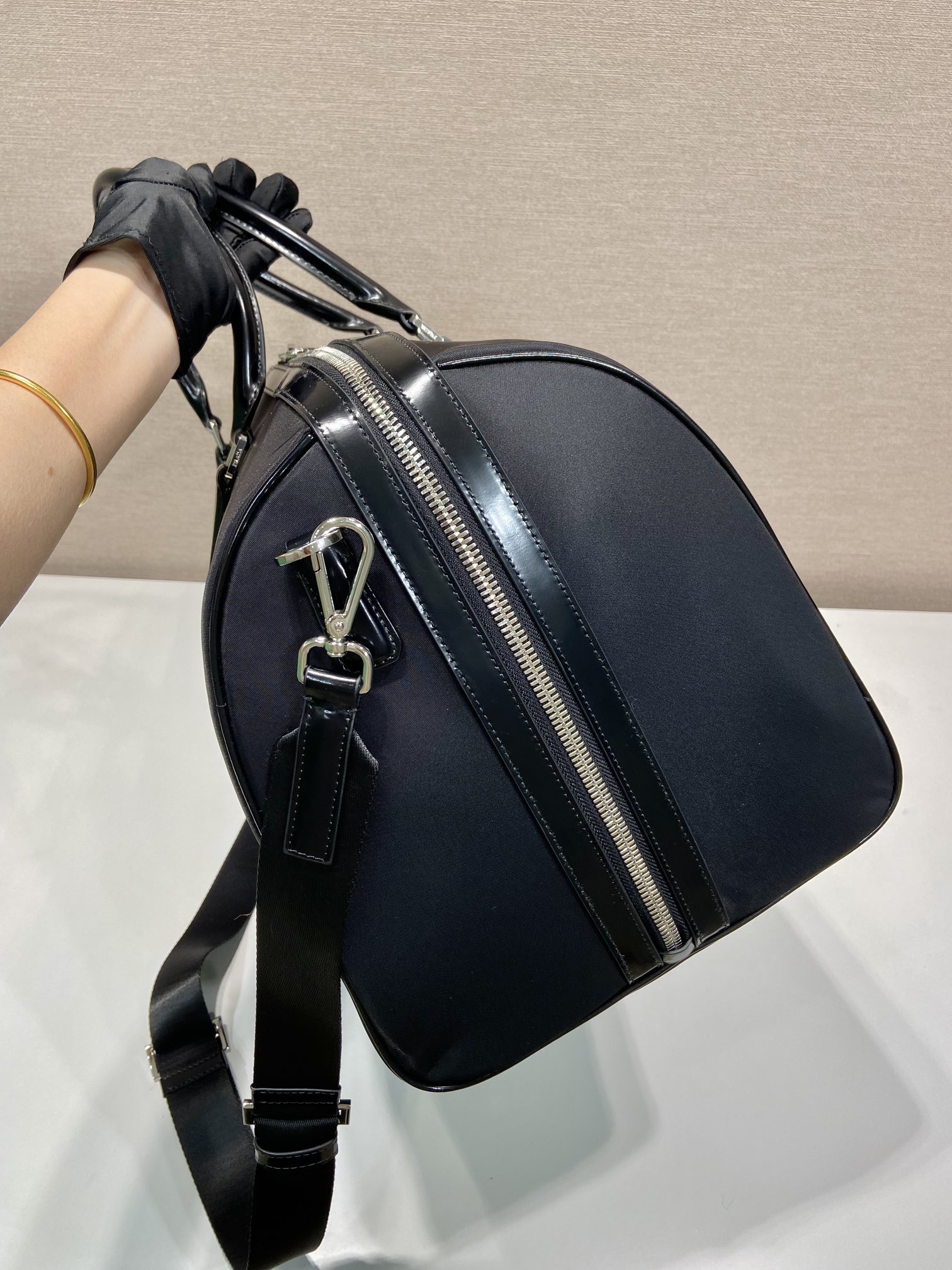 prada nylon fabric Travel bags