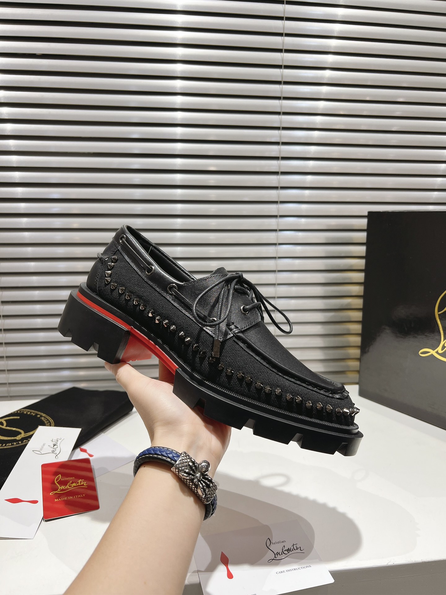 Men Christian Louboutin Our Steckel Leather Derby