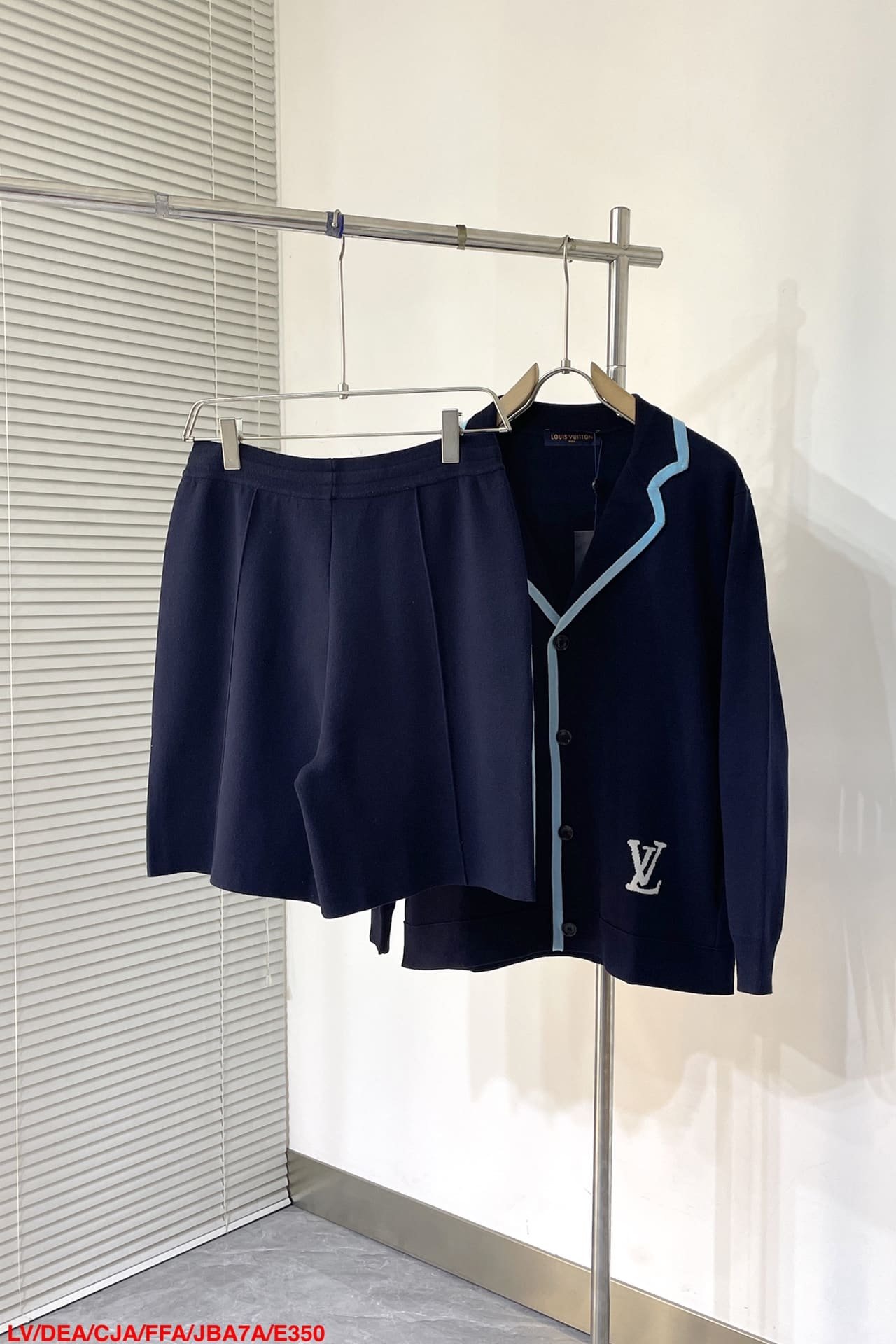 LV Signature Knitted Wool Blouson+ Shorts