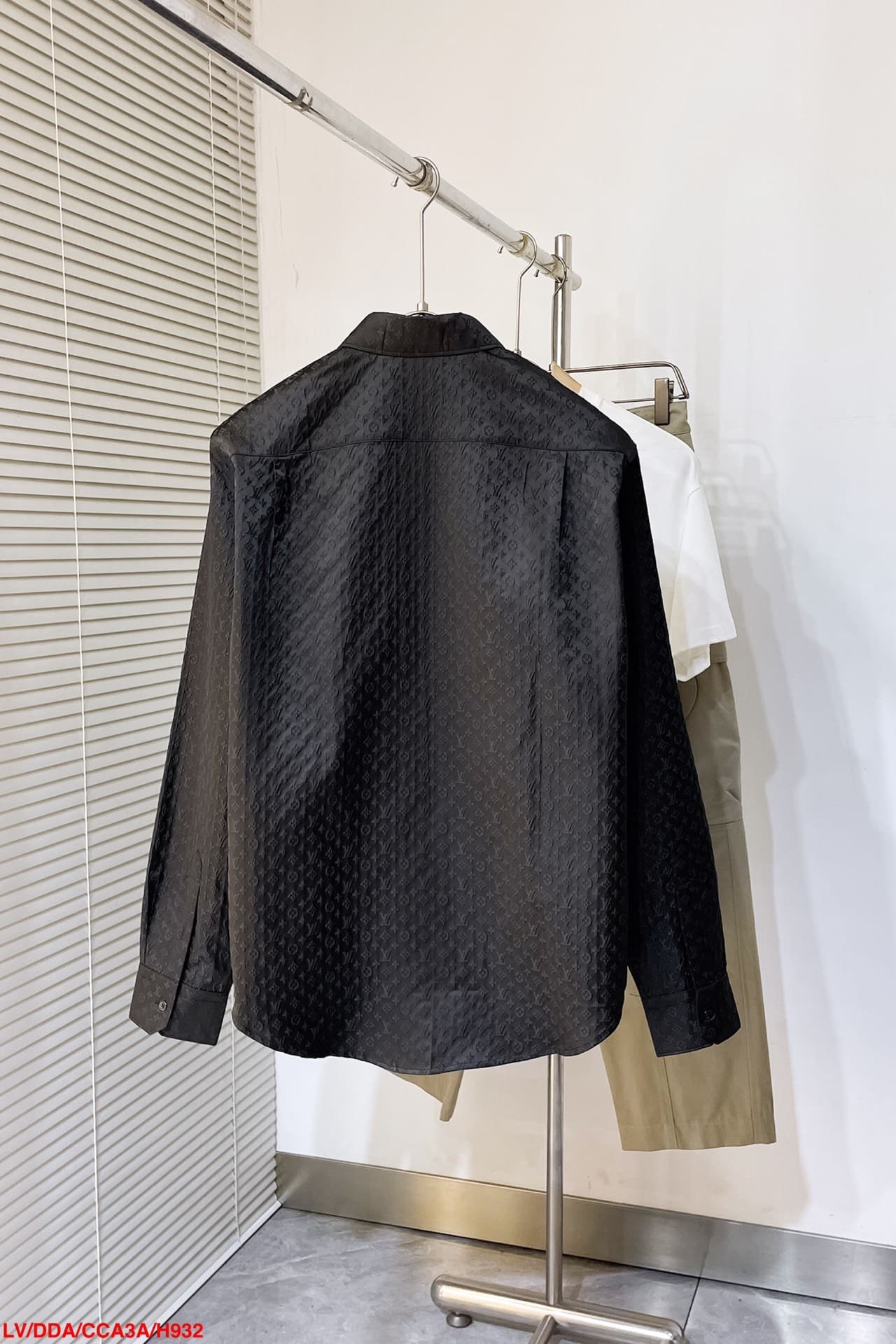 Monogram Long-Sleeved Silk Shirt