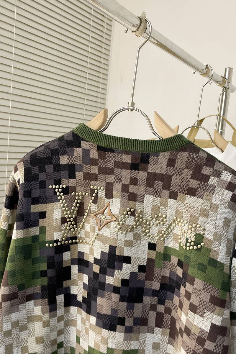 Damier Cotton Jacquard Pullover