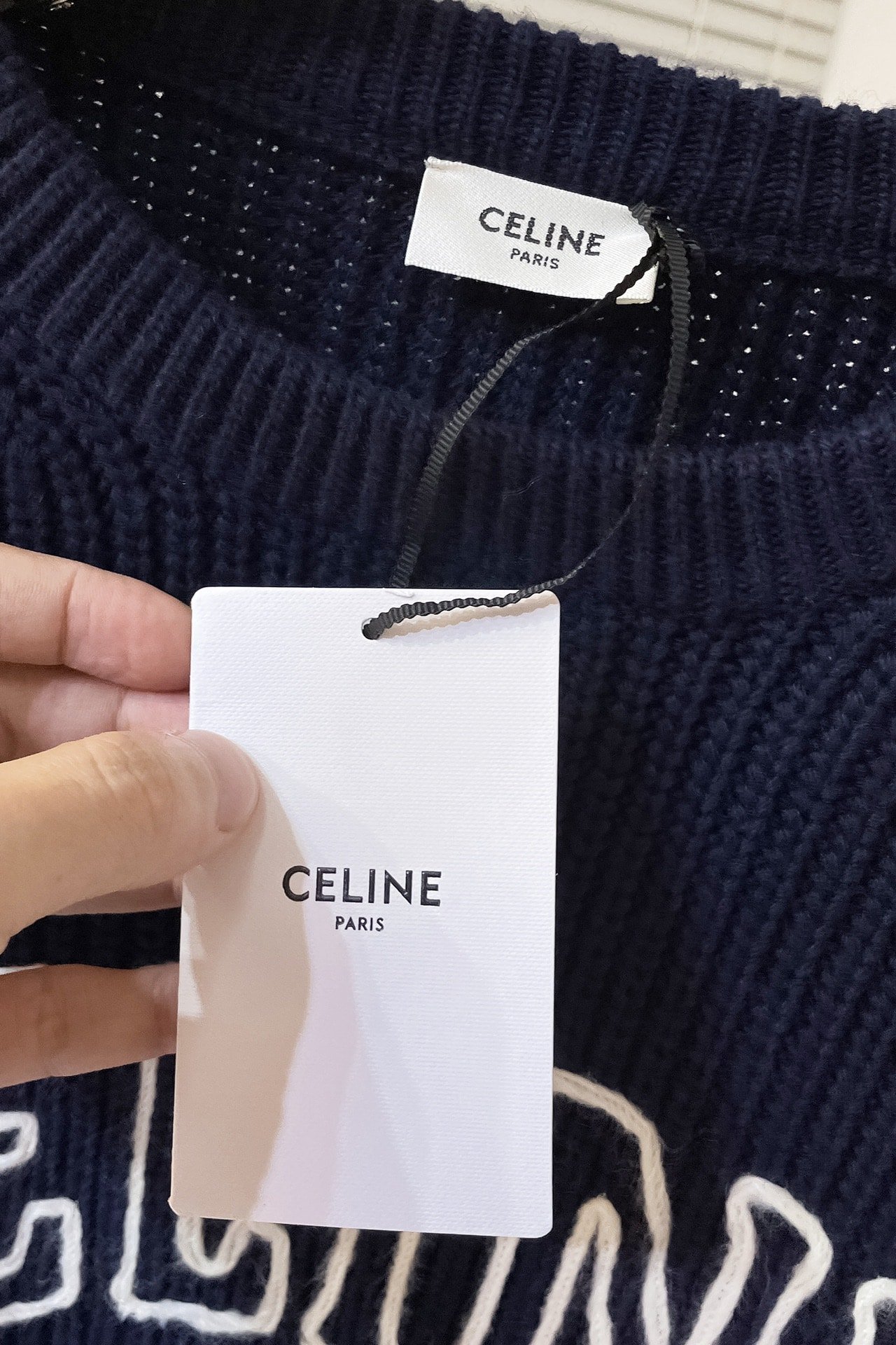 celine oversized sweater in ribbed wool