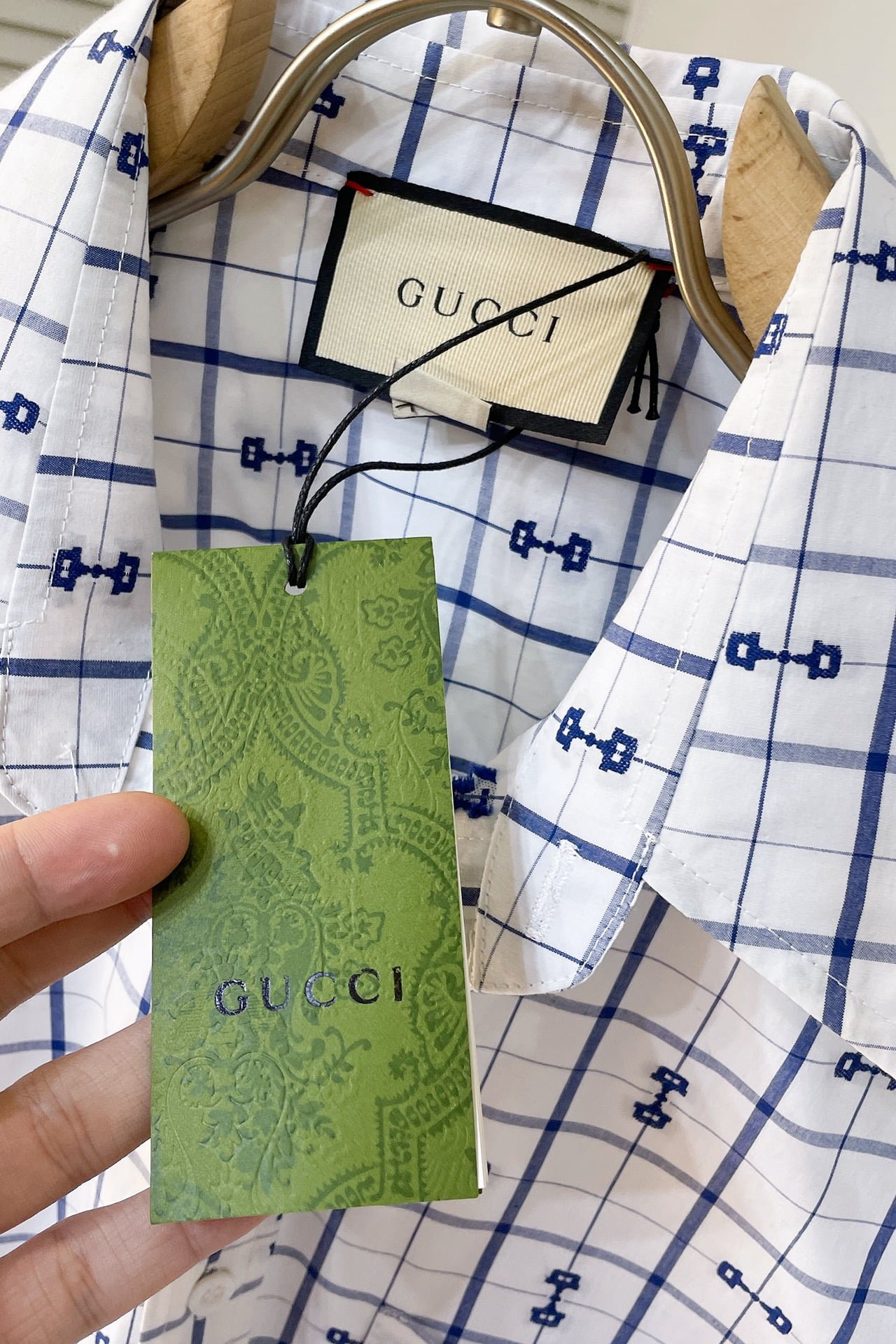 Gucci horsebit print cotton shirt