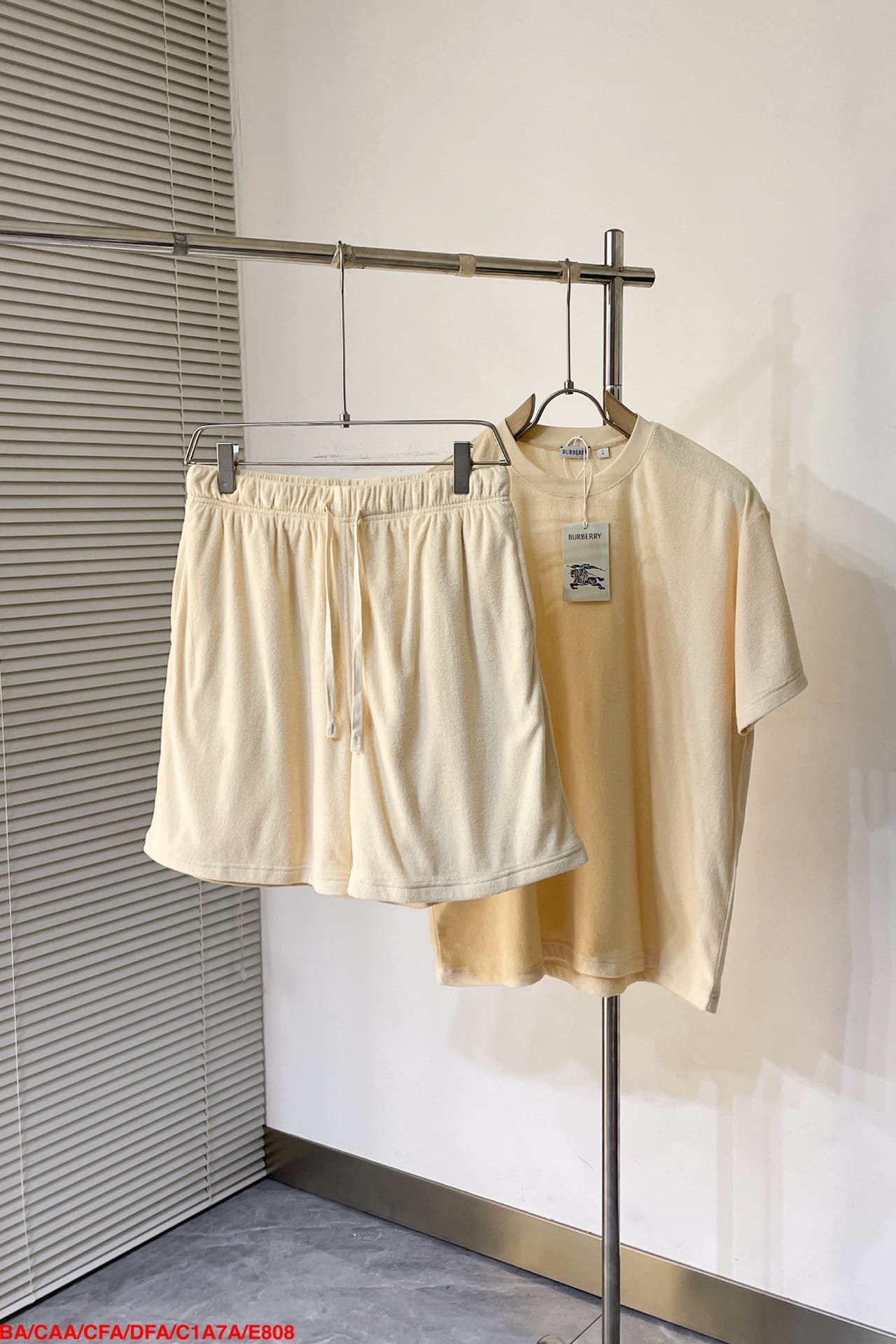 Burberry Cotton Towelling T-shirt+Cotton Towelling Shorts