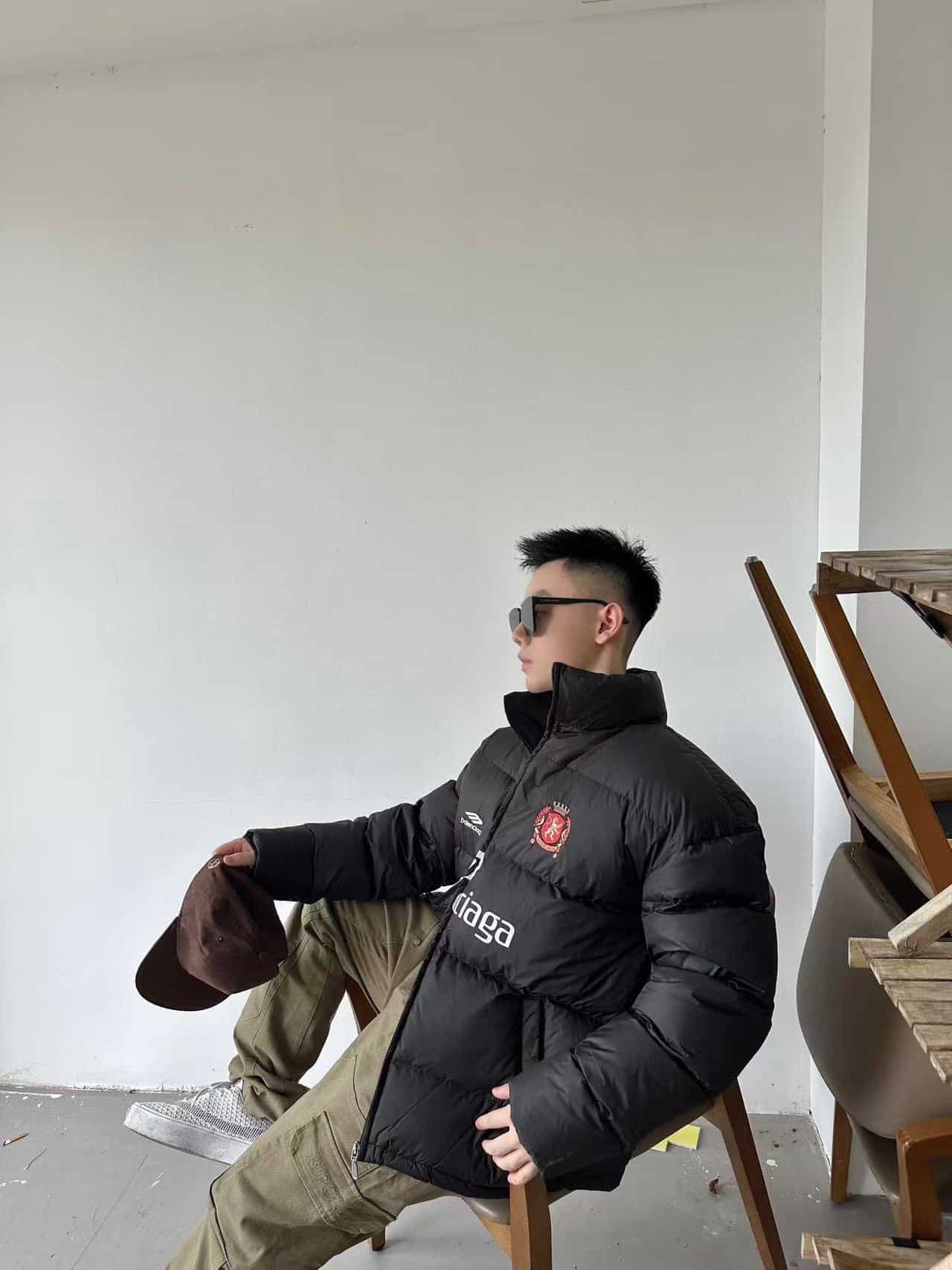 Down-filled garment