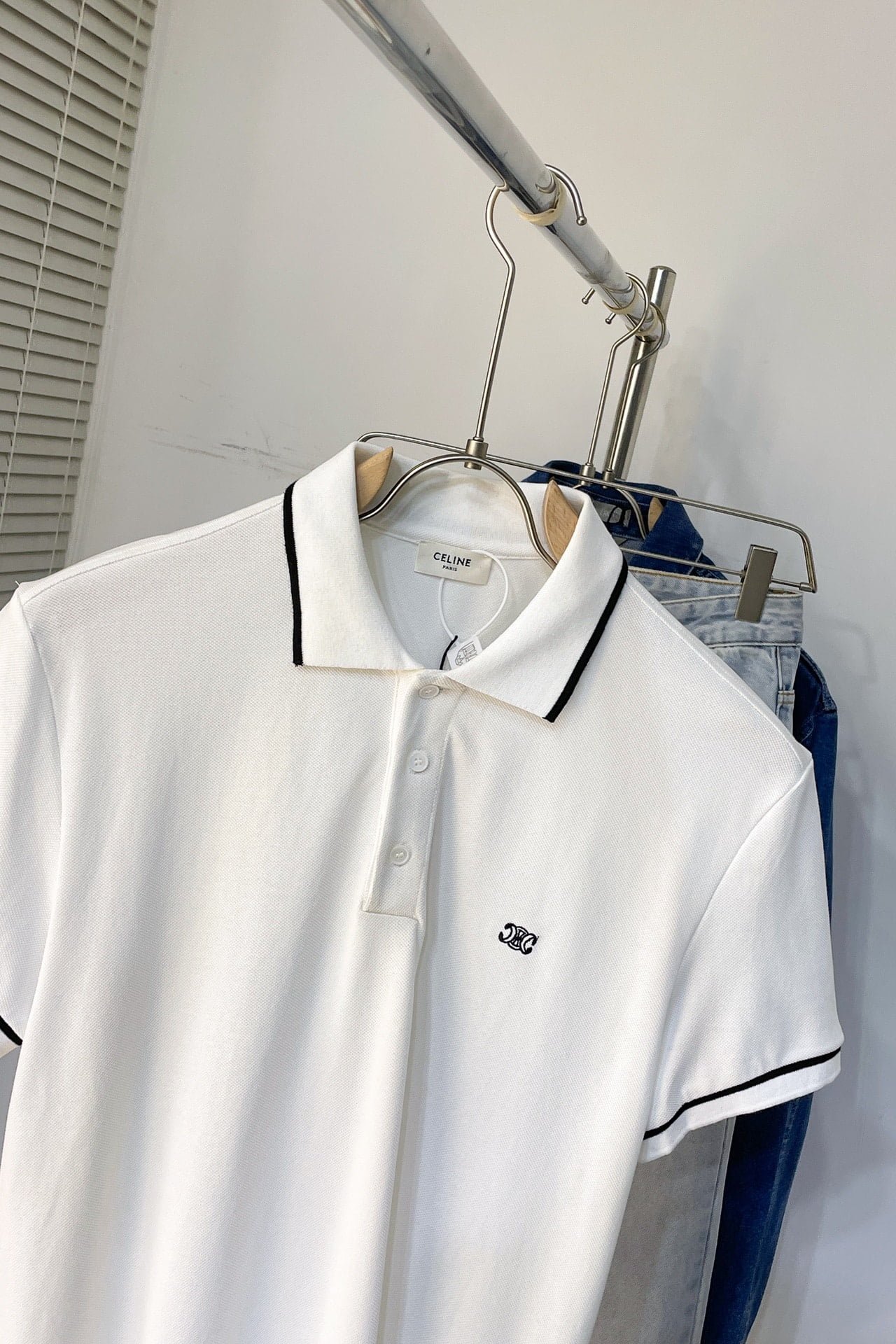 Celine classic polo shirt in cotton pique
