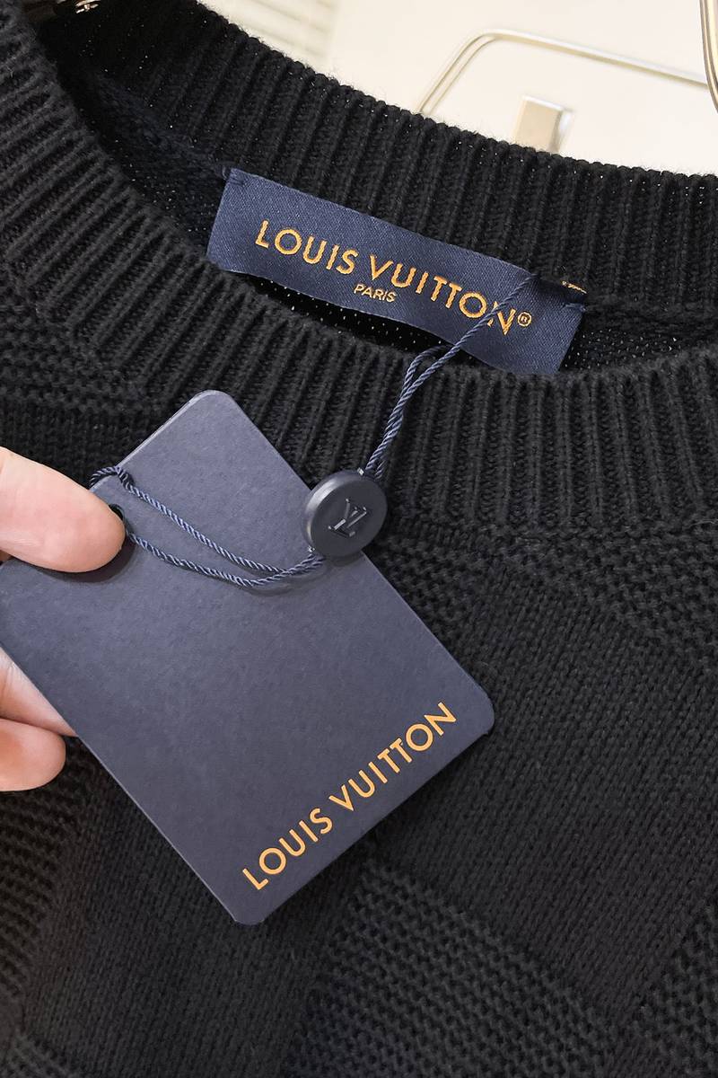 LV Damier Stitch Crewneck
