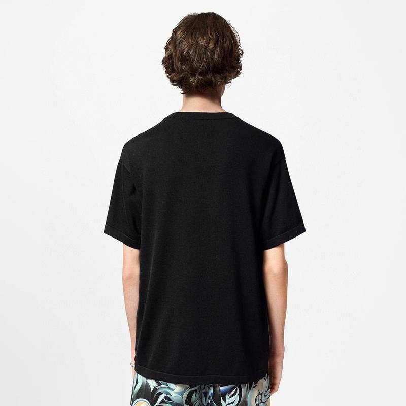 LV Embellished Short-Sleeved Cotton Crewneck