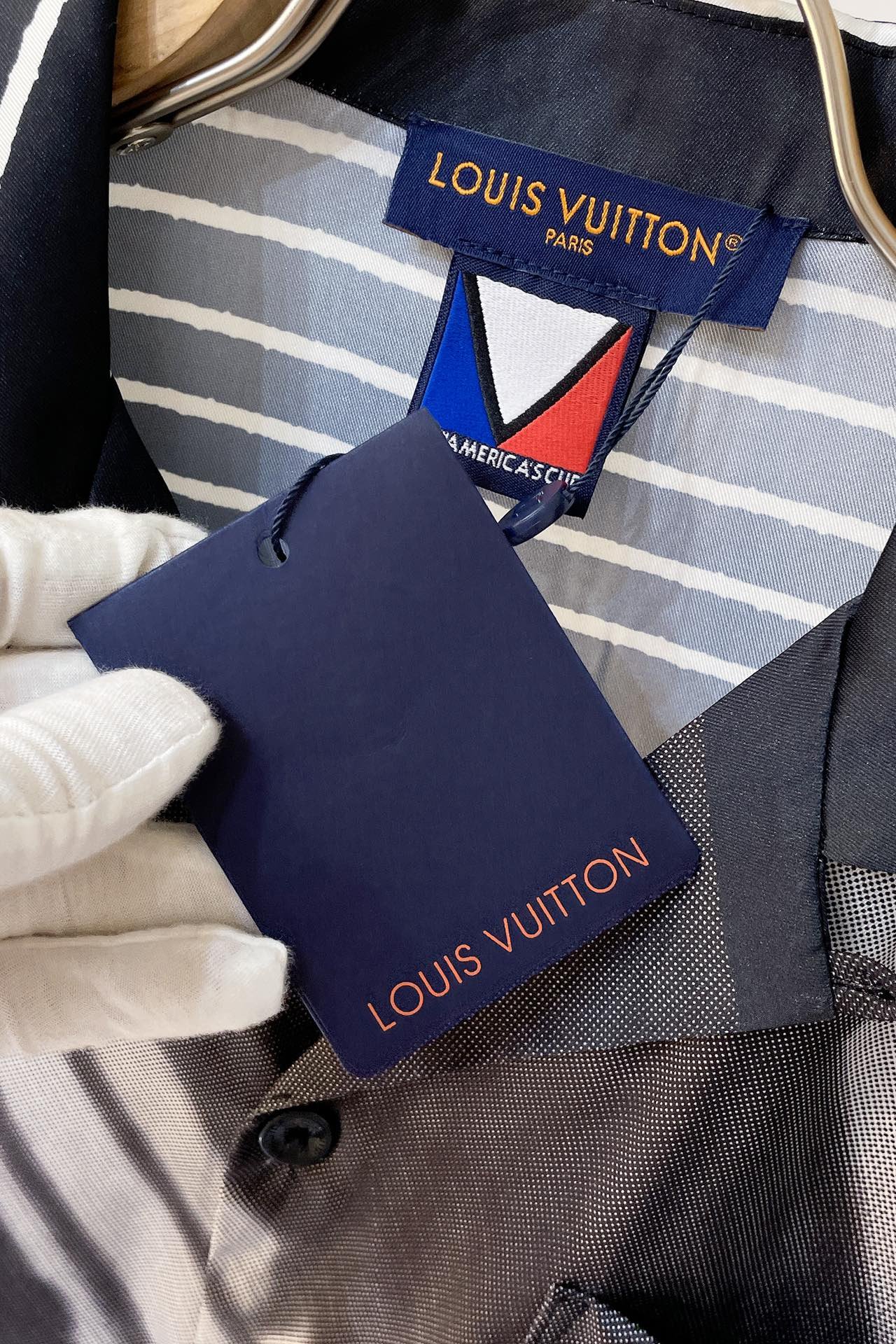 LV Printed Short-Sleeved Silk Shirt