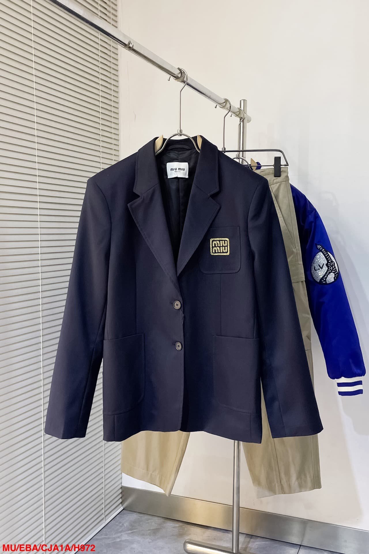 Single-breasted mohair jacket