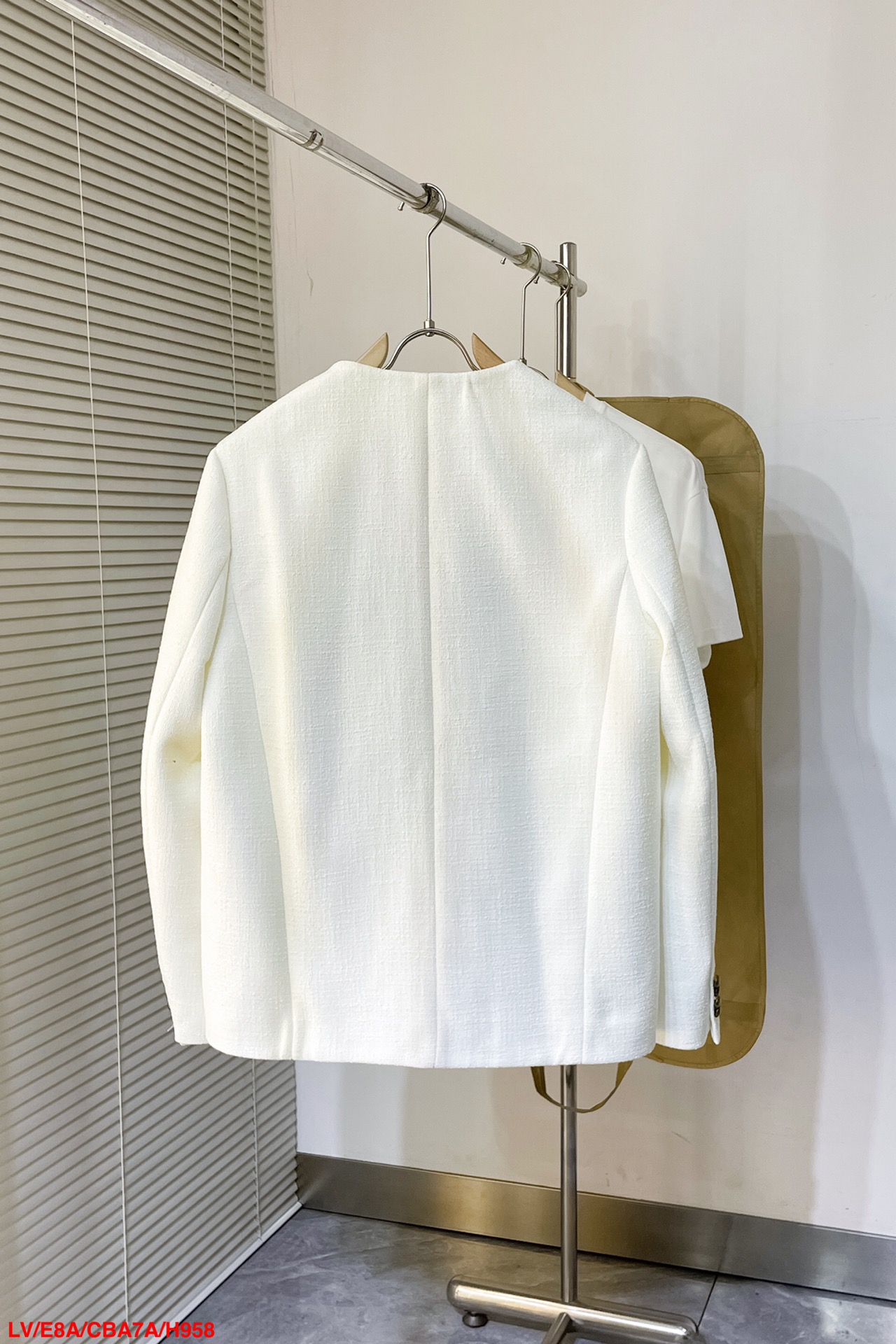 Chic Collarless Baby Llama And Wool-Blend Jacket