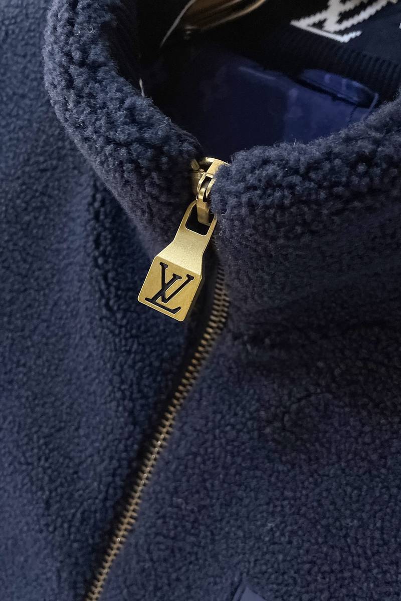 Leather Patch Fleece Blouson