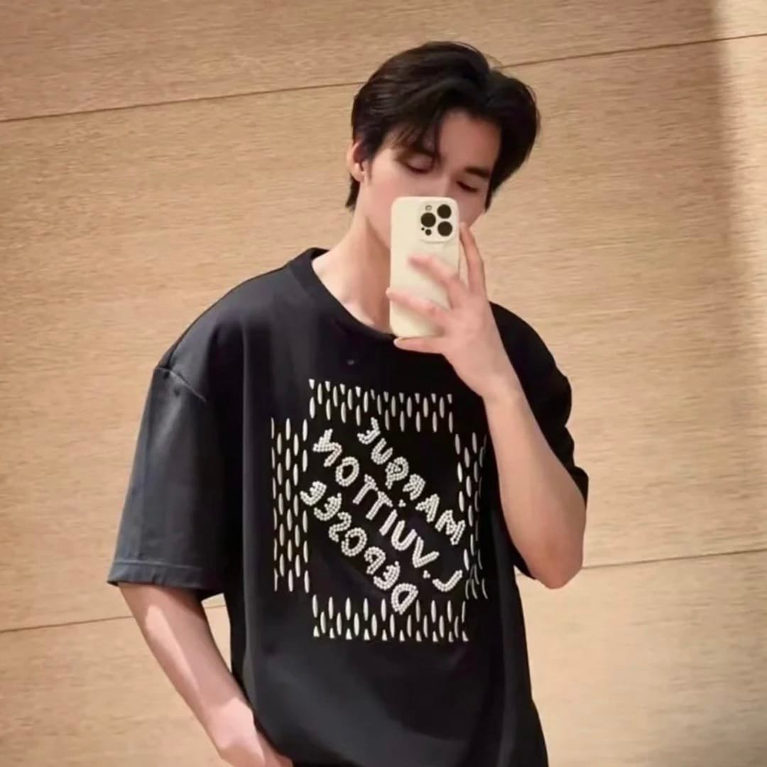 LV Embroidered Signature Cotton T-Shirt