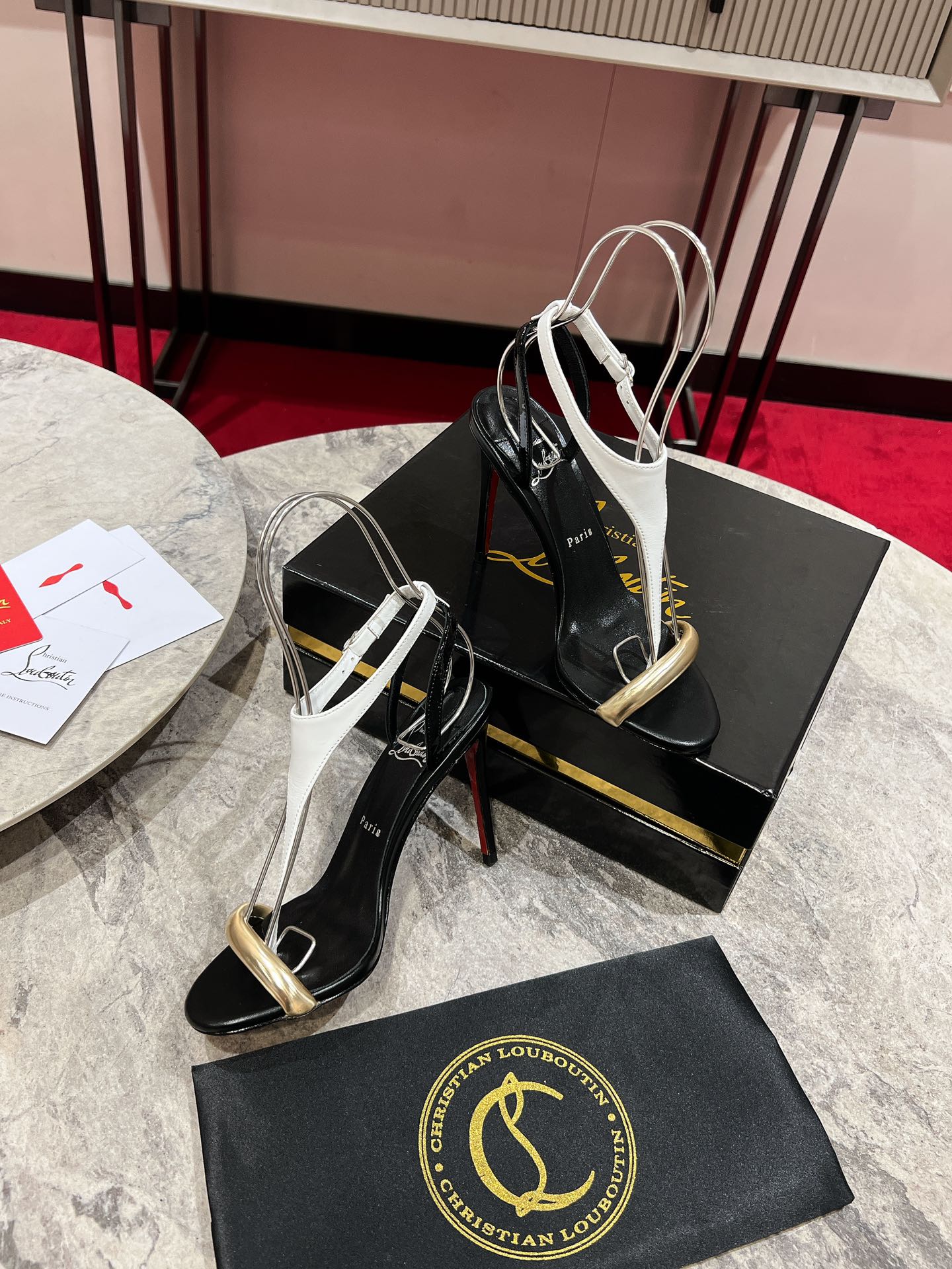 Louboutin Athina 10cm Strappy sandals - Specchio leather and nappa leather - Multicolor