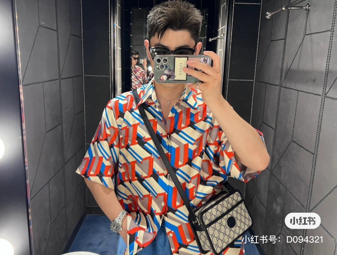 Gucci print shirt+shorts