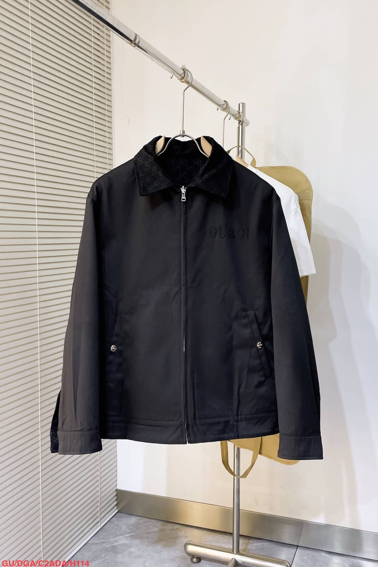 Reversible GG jacket