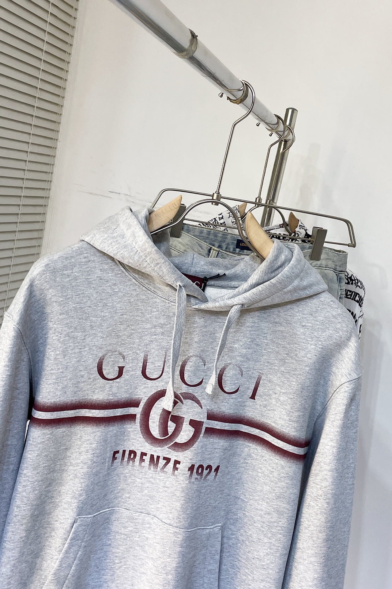 Gucci cotton jersey hooded sweatshirt
