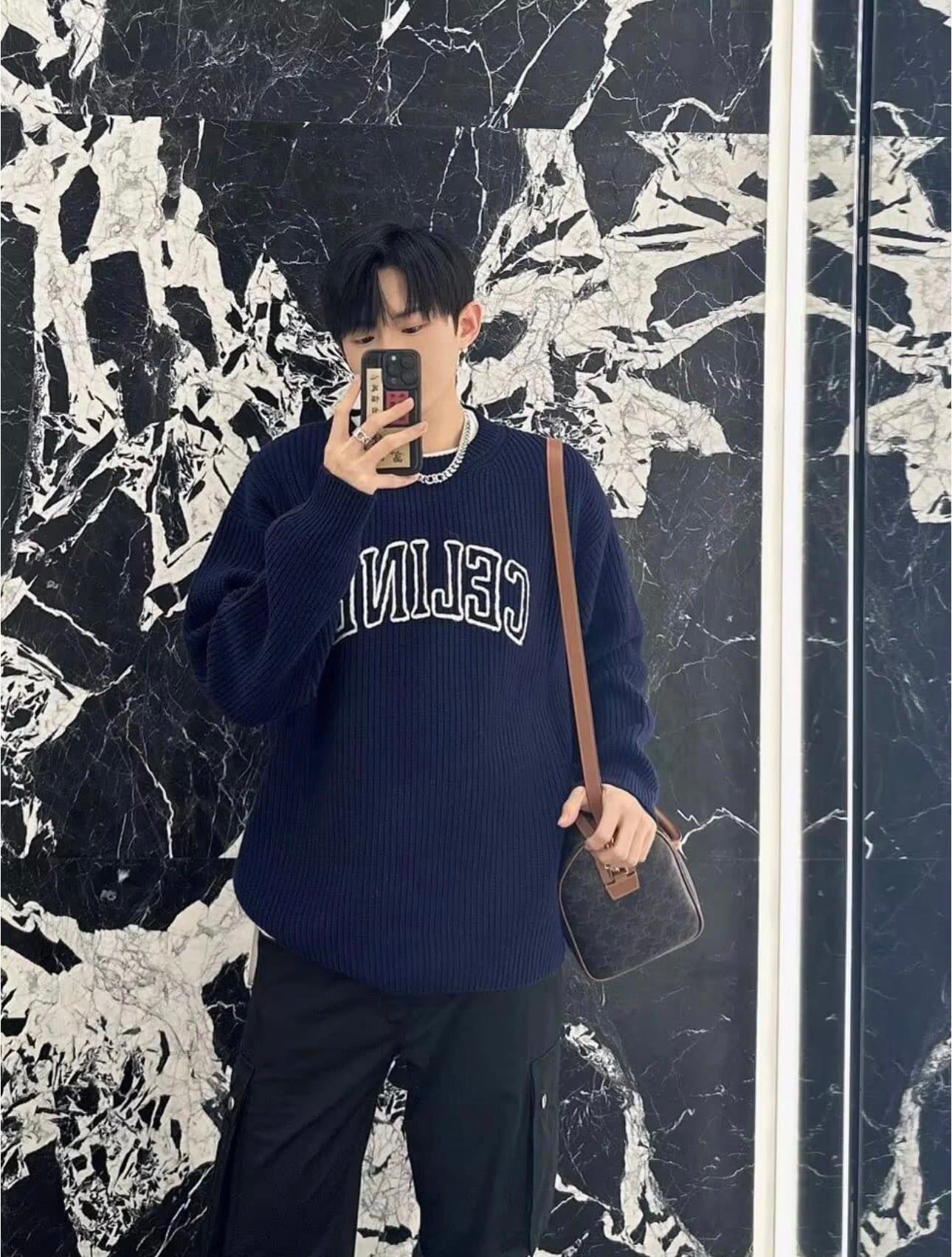 celine oversized sweater in ribbed wool