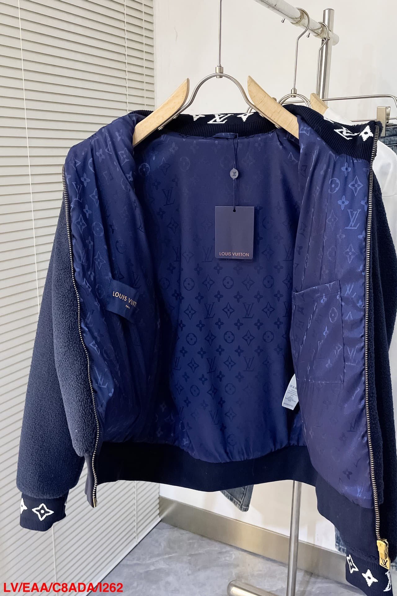 Leather Patch Fleece Blouson
