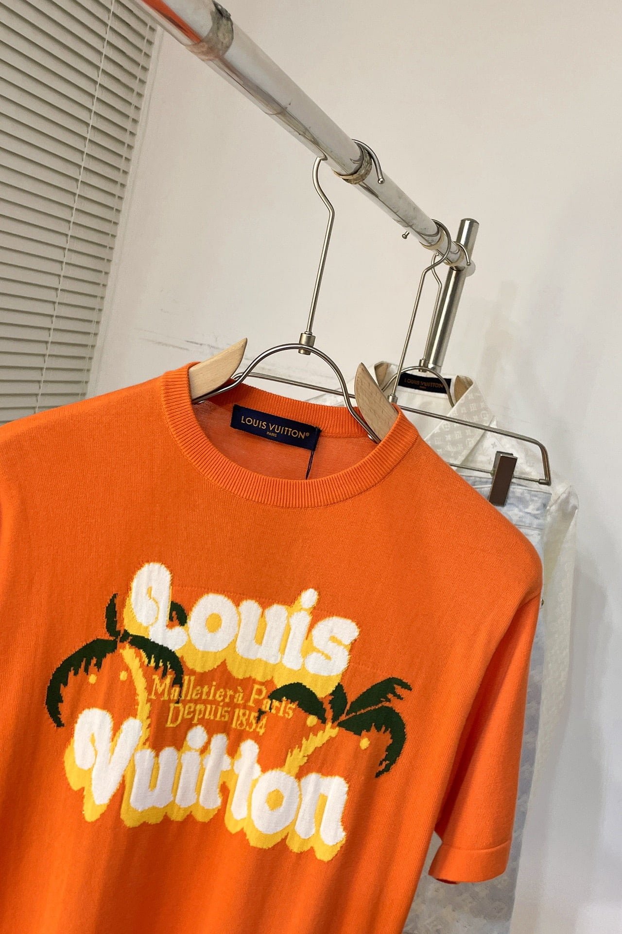 LV Short-Sleeved Cotton Crewneck