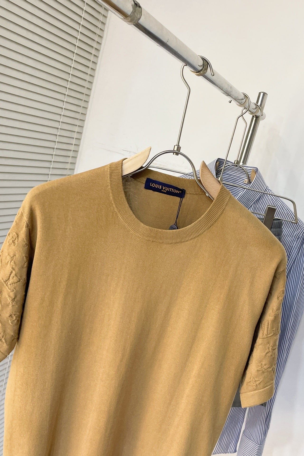 LV Short-Sleeved Cotton Crewneck