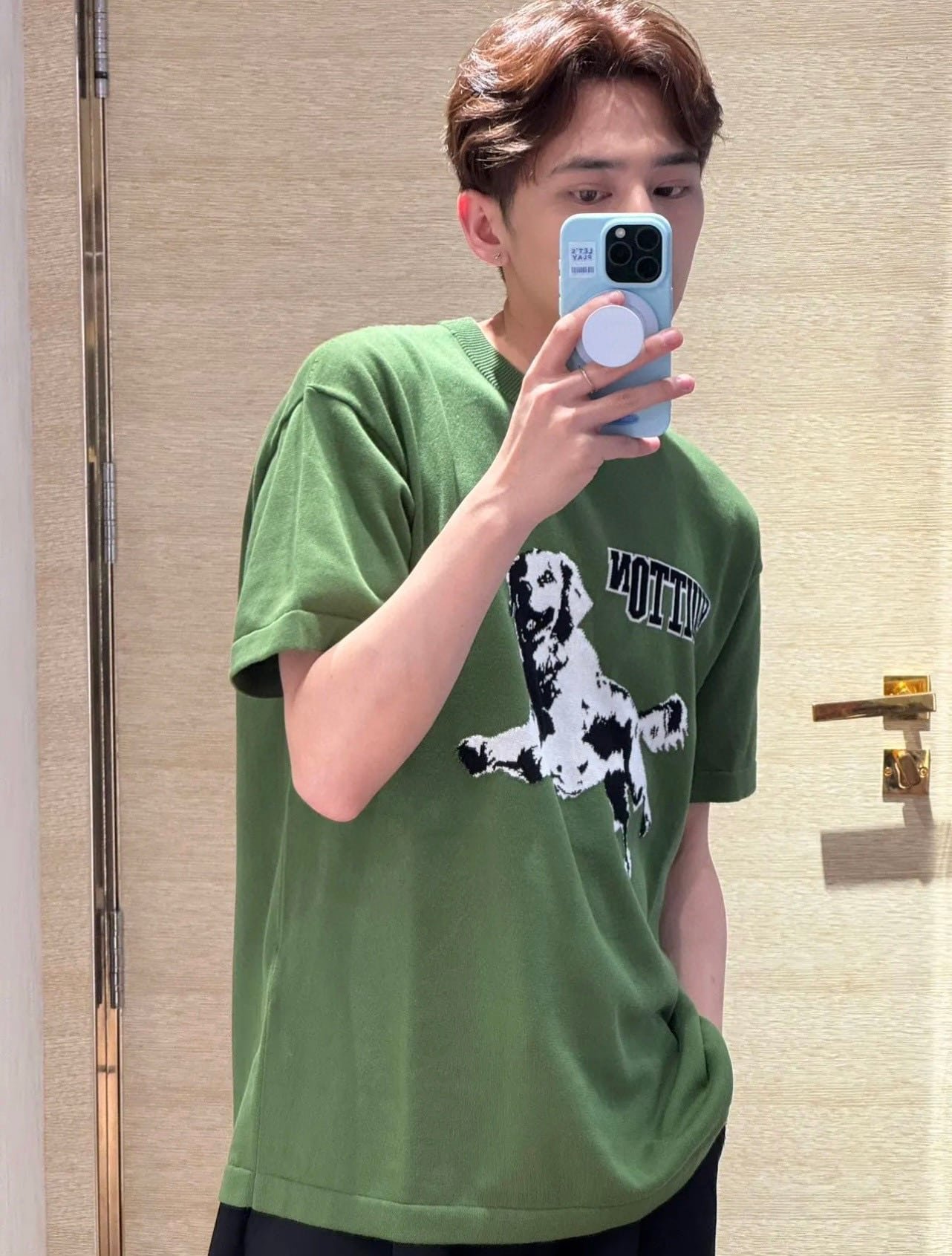 Short-Sleeved Cotton Crewneck