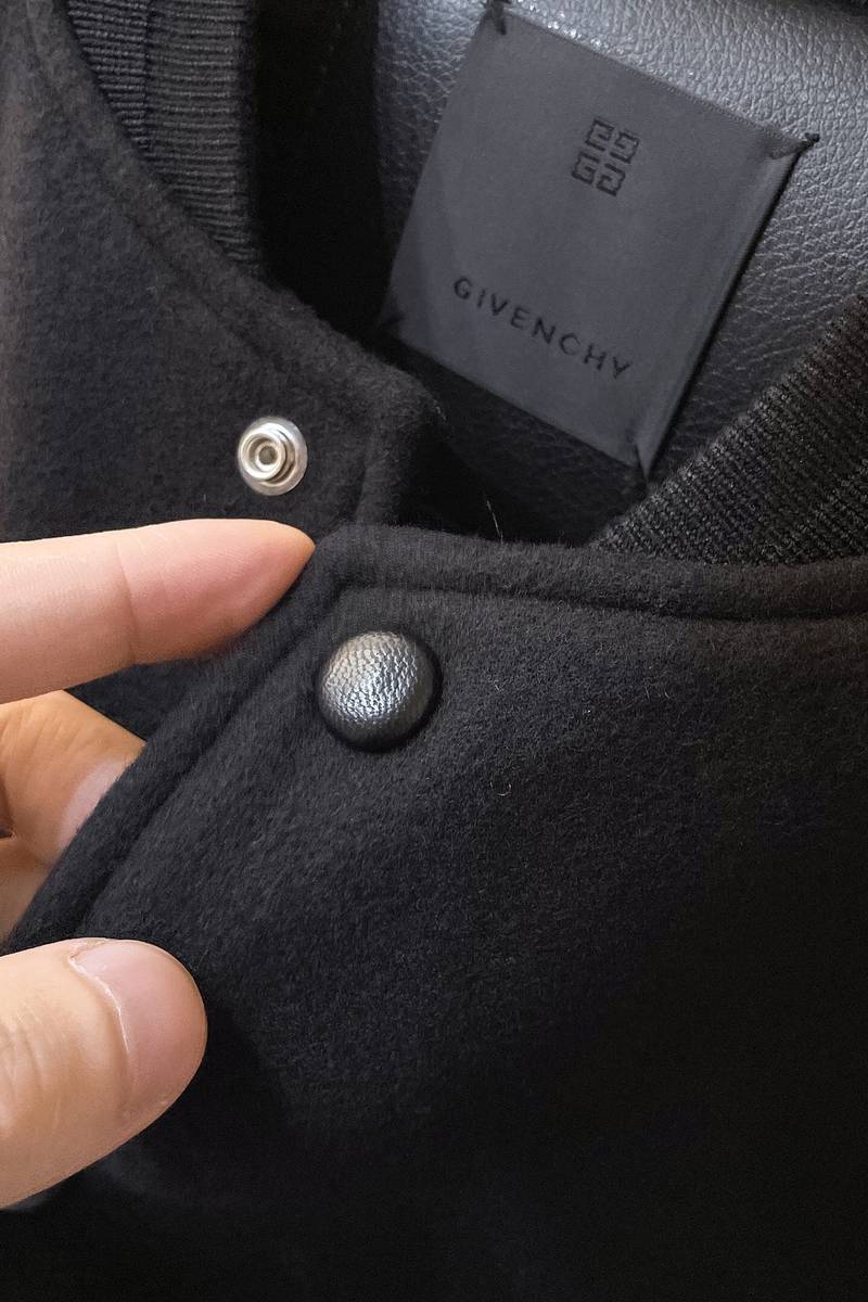 Varsity jacket in wool and leather with 4G detail