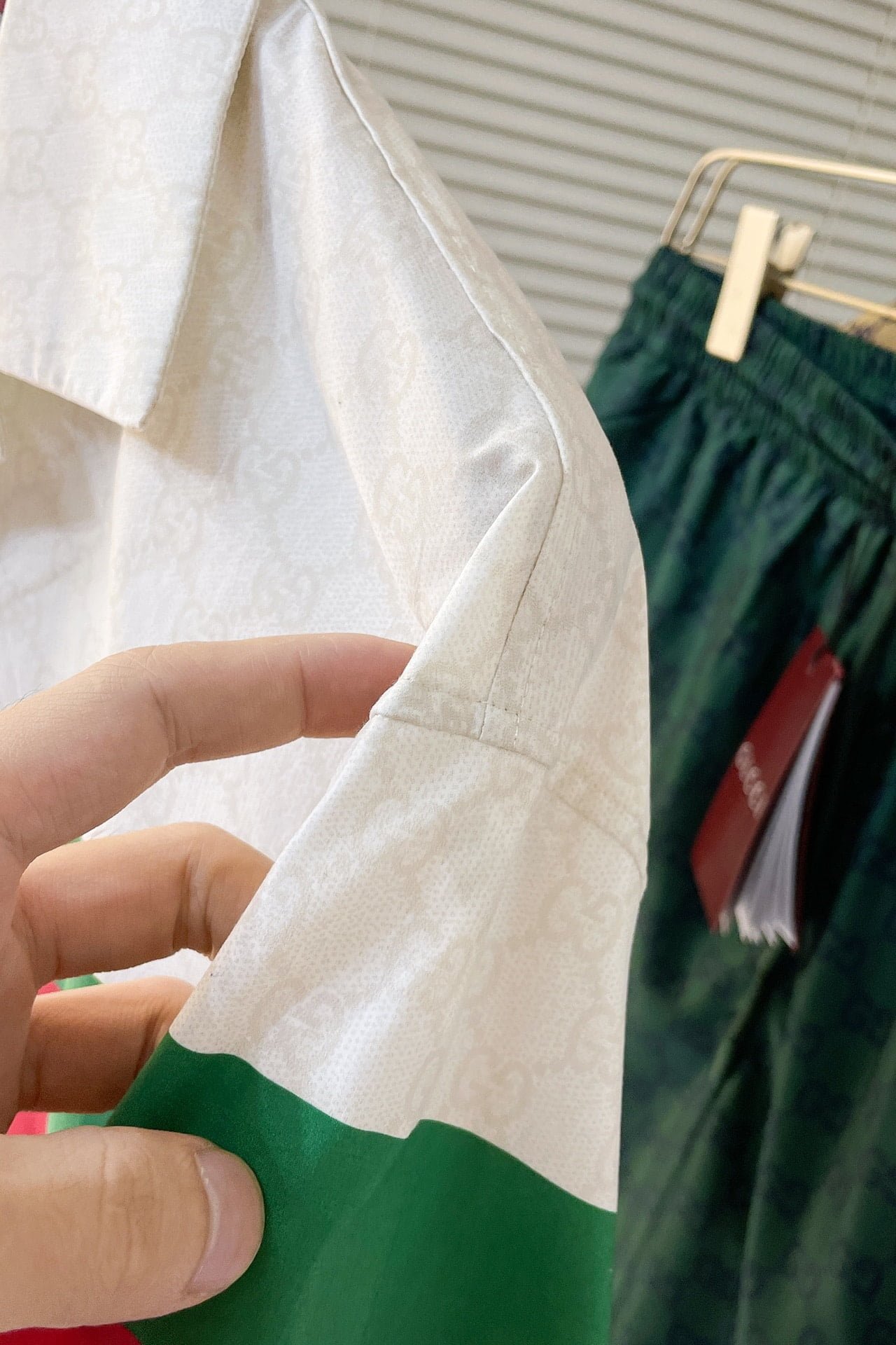 Gucci gg cotton shirt with web