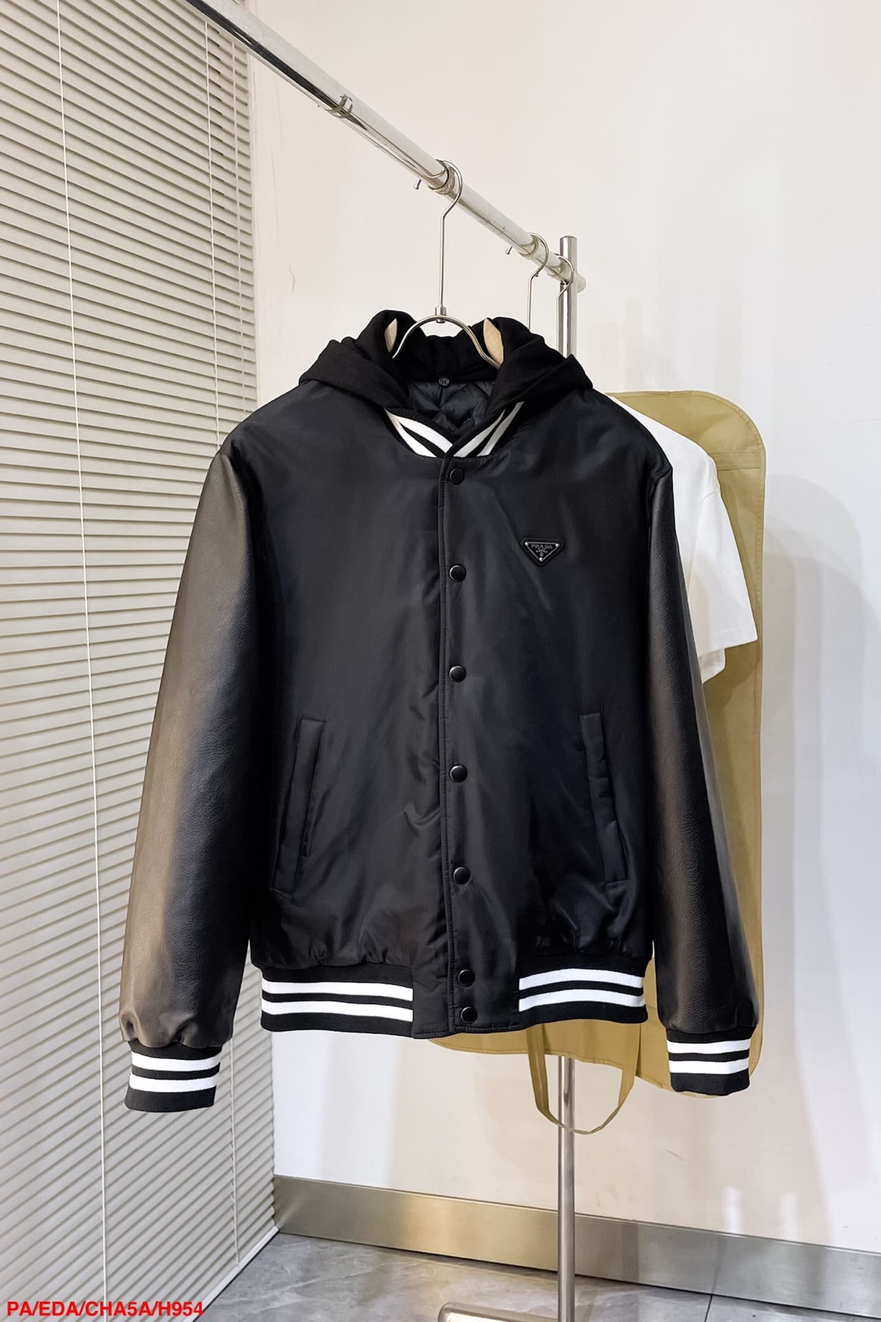 Oversized Re-Nylon bomber jacket