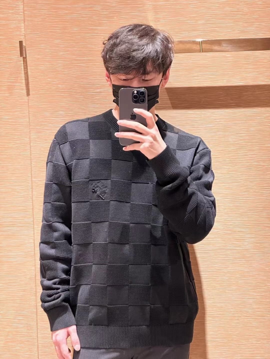 LV Damier Stitch Crewneck
