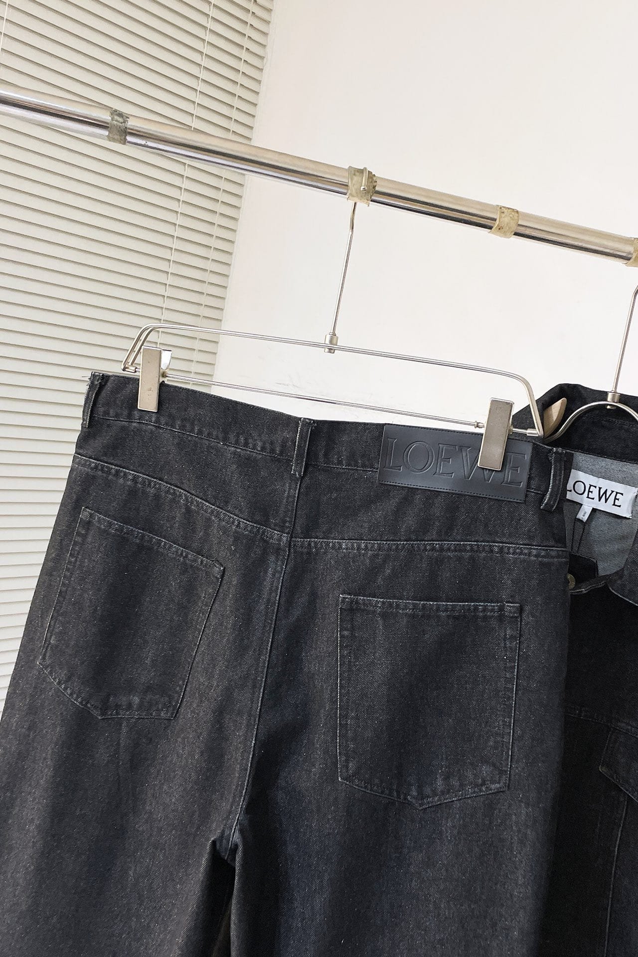 Loewe Anagram jacket in denim+Anagram baggy jeans in denim